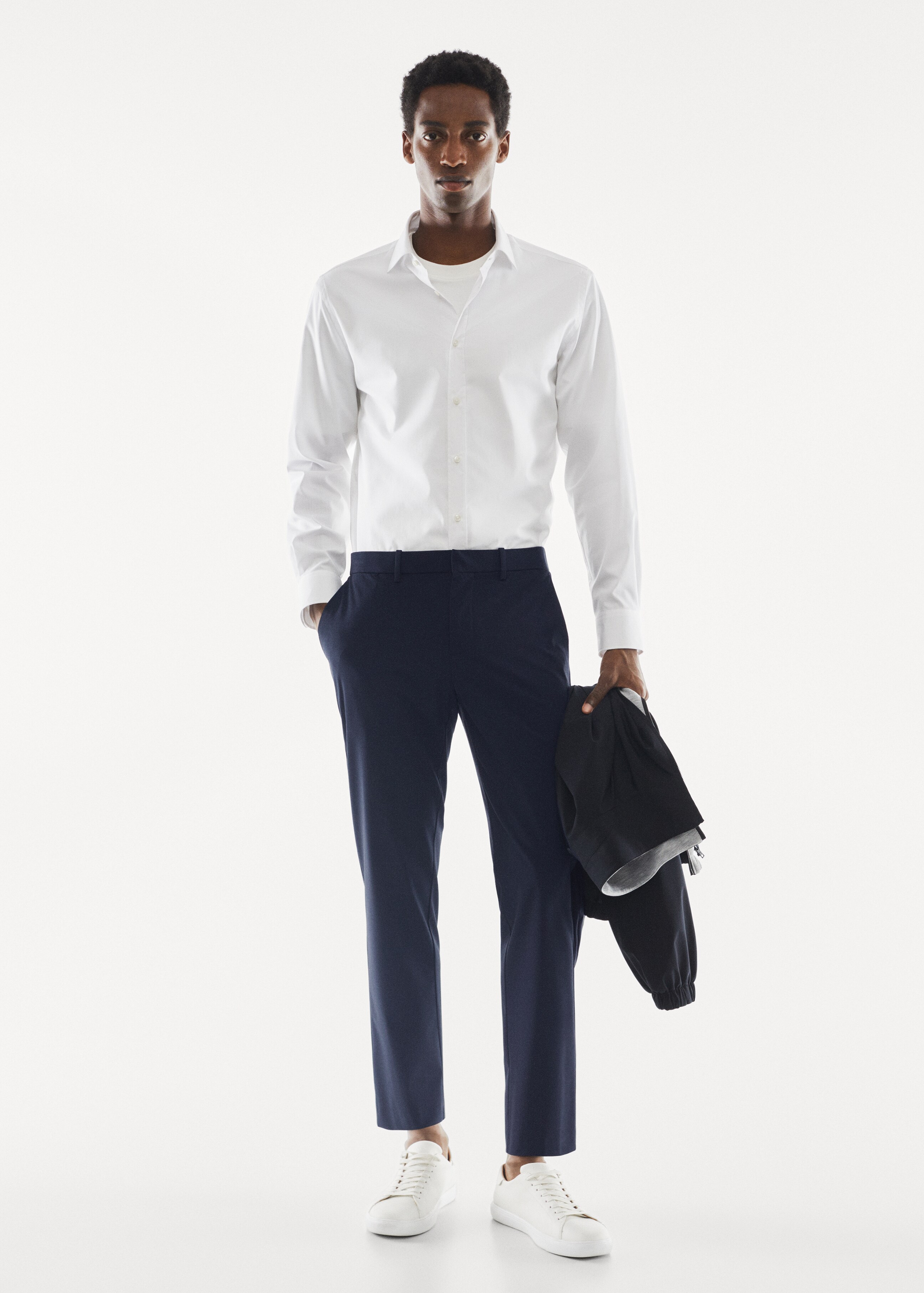 Tapered fit stretch trousers - General plane