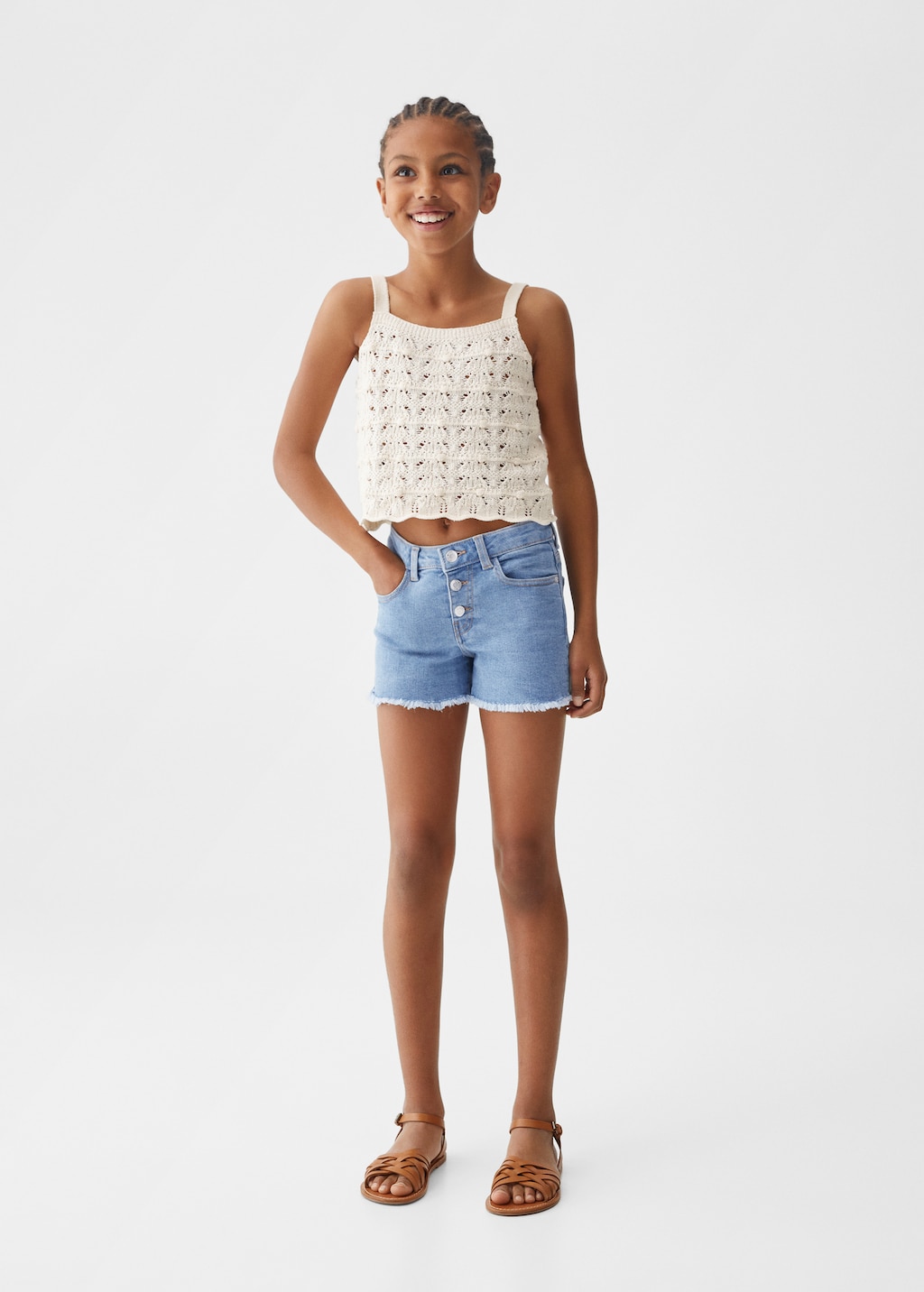 Short denim niña sale