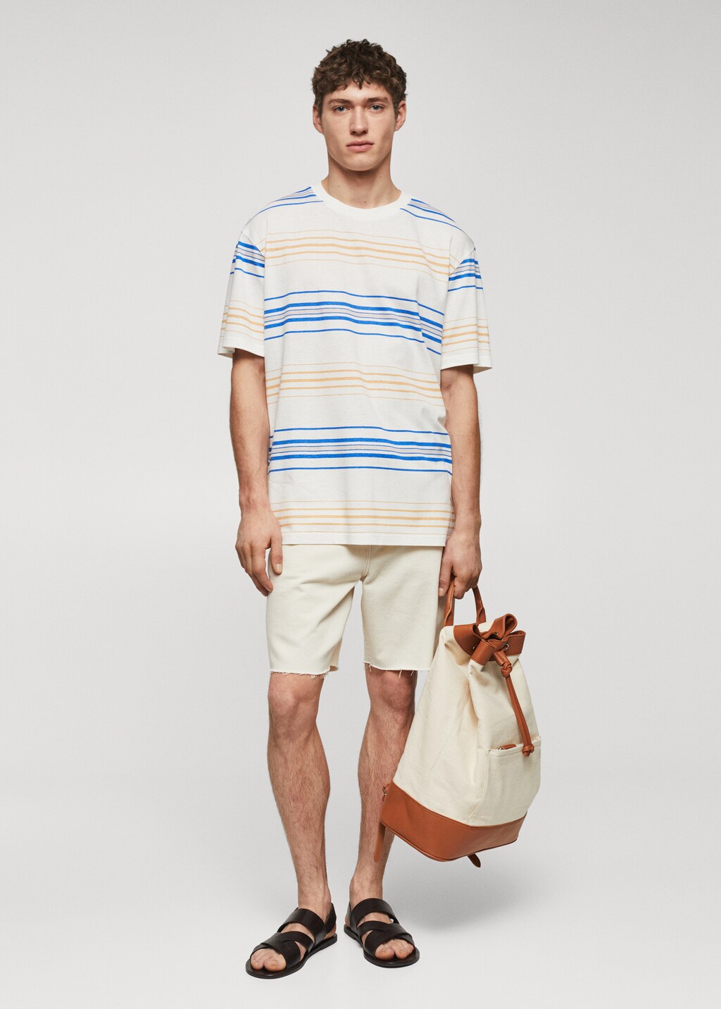 Textured striped T-shirt - General plane