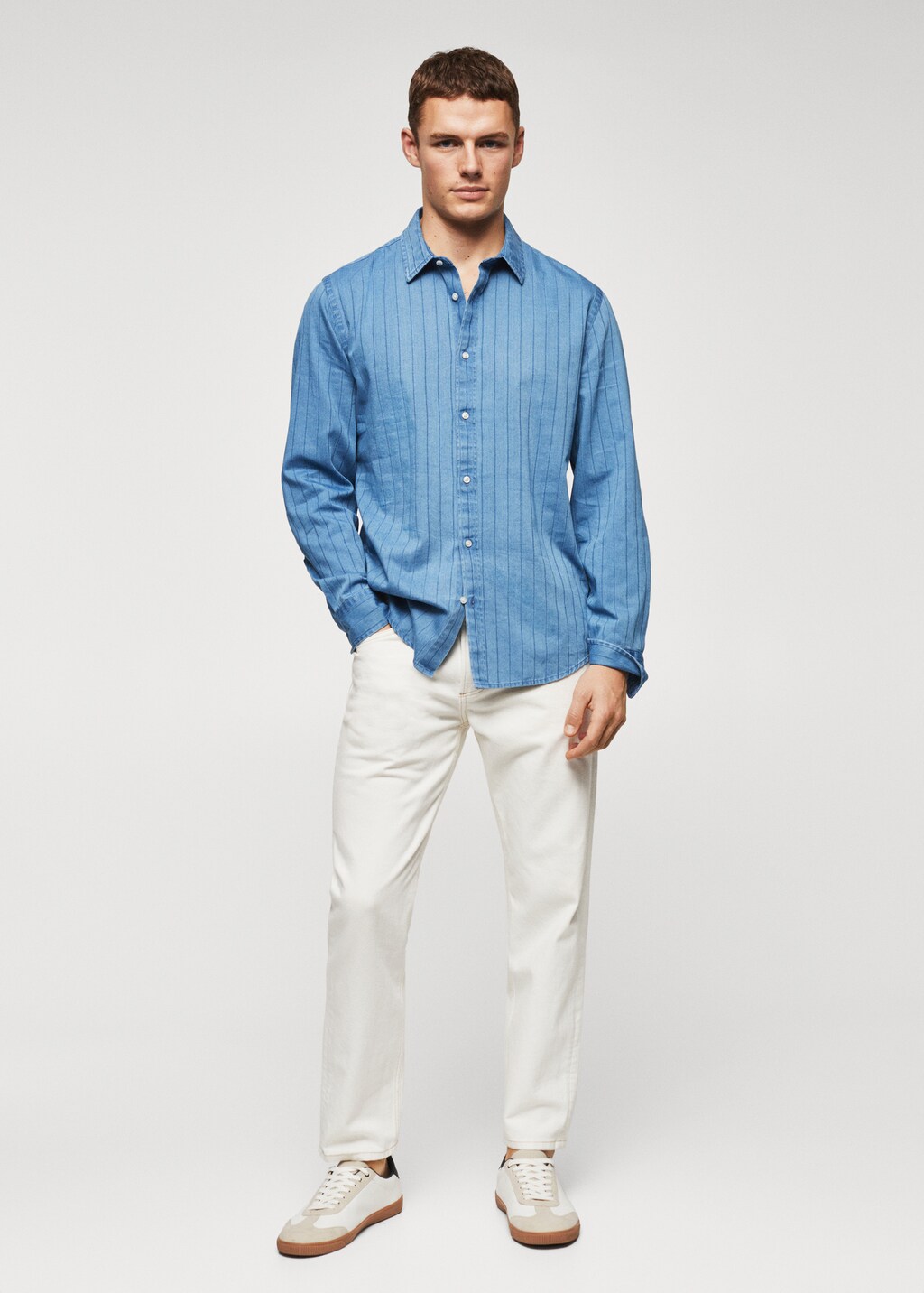 Striped denim shirt - General plane