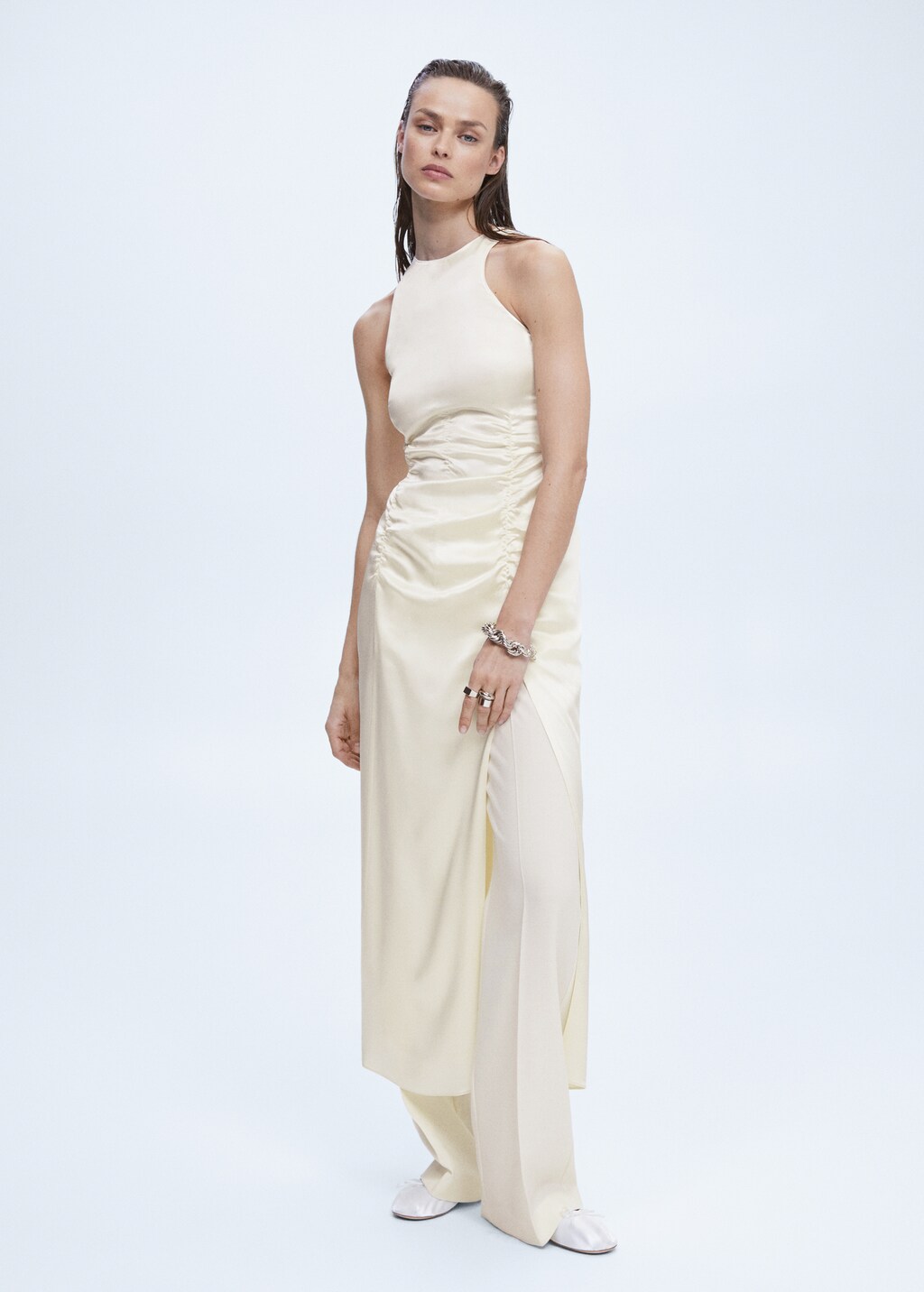 Satin draped dress - General plane