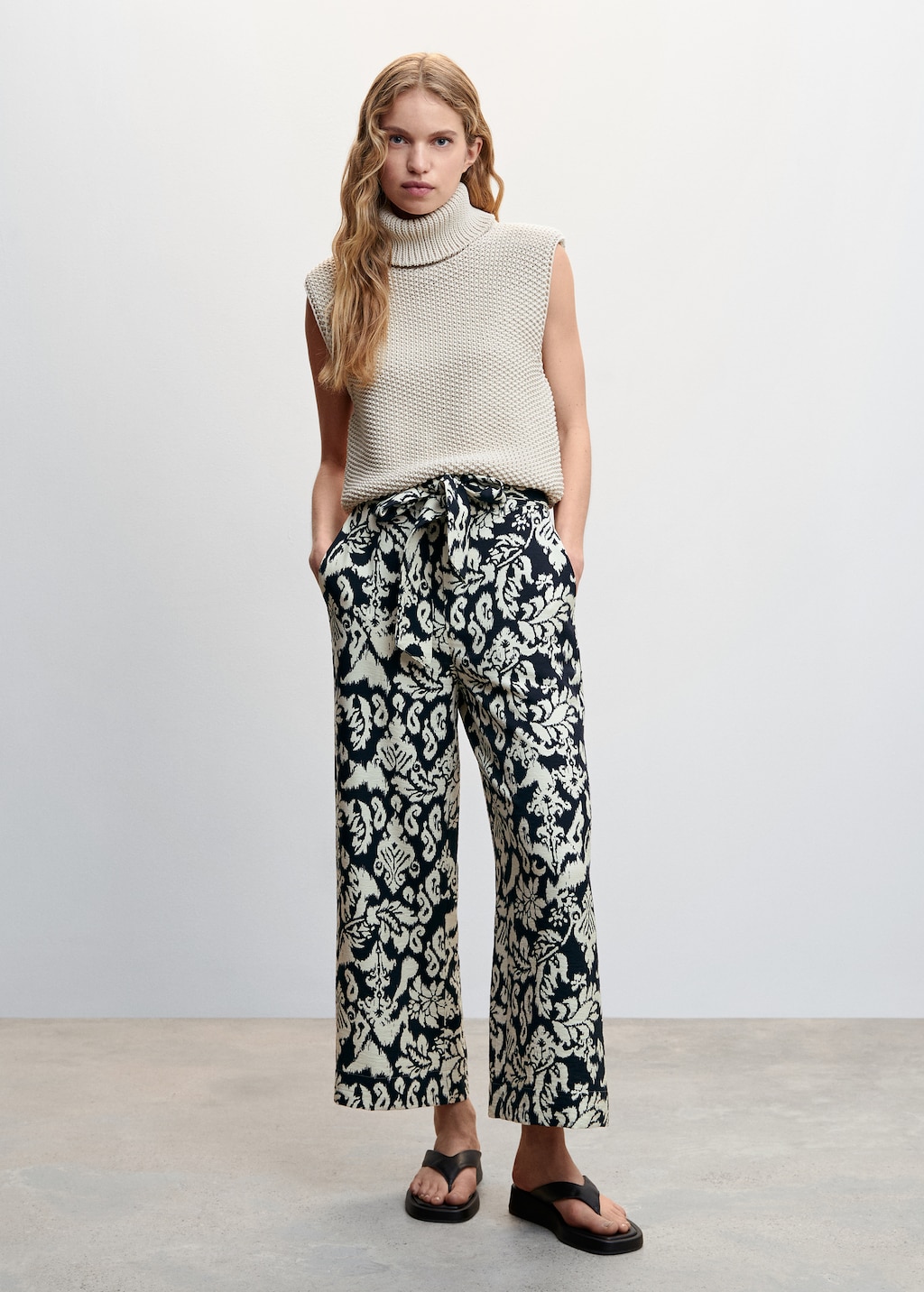 Bow printed trouser - General plane