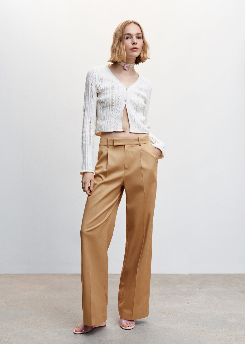 Wideleg lyocell trousers - General plane