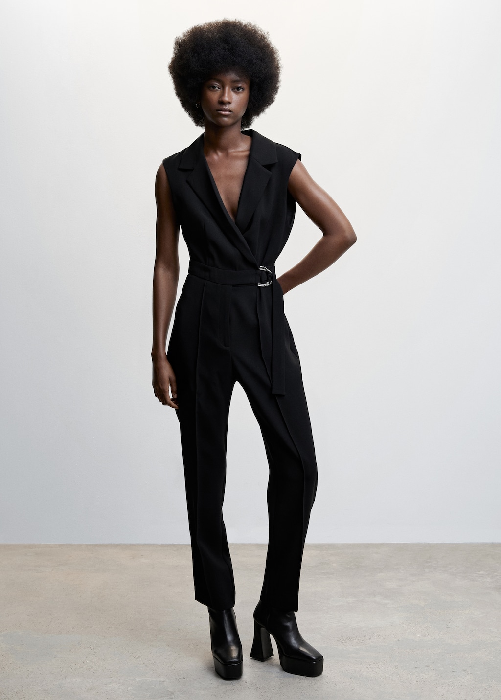 Belt wrap jumpsuit