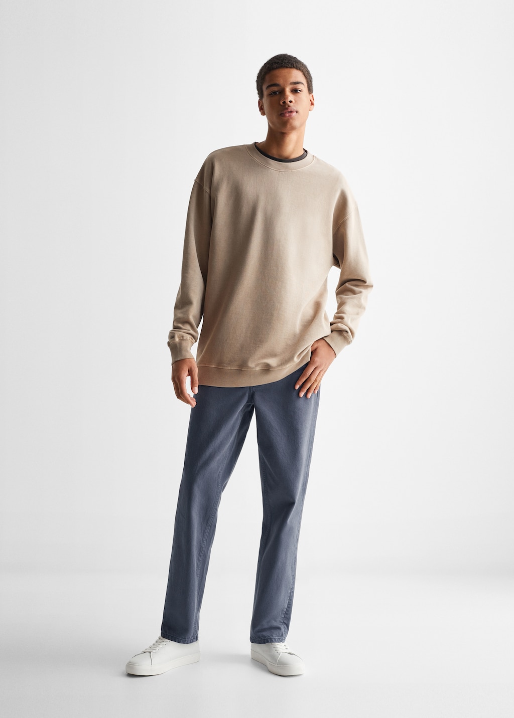 Regular-fit cotton trousers - General plane