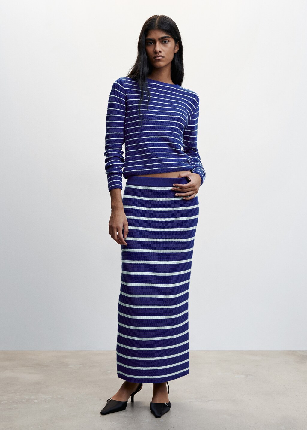 Striped knitted skirt - General plane