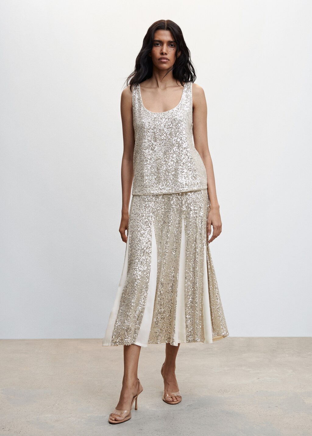 Sequin midi skirt - General plane