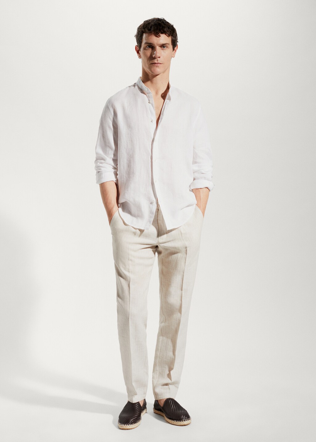 Pinstripe linen pants online