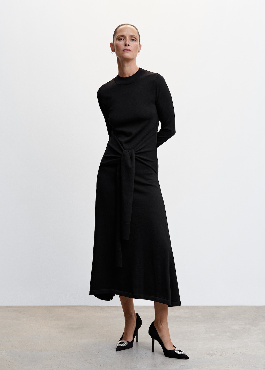 Bow knitted dress - General plane