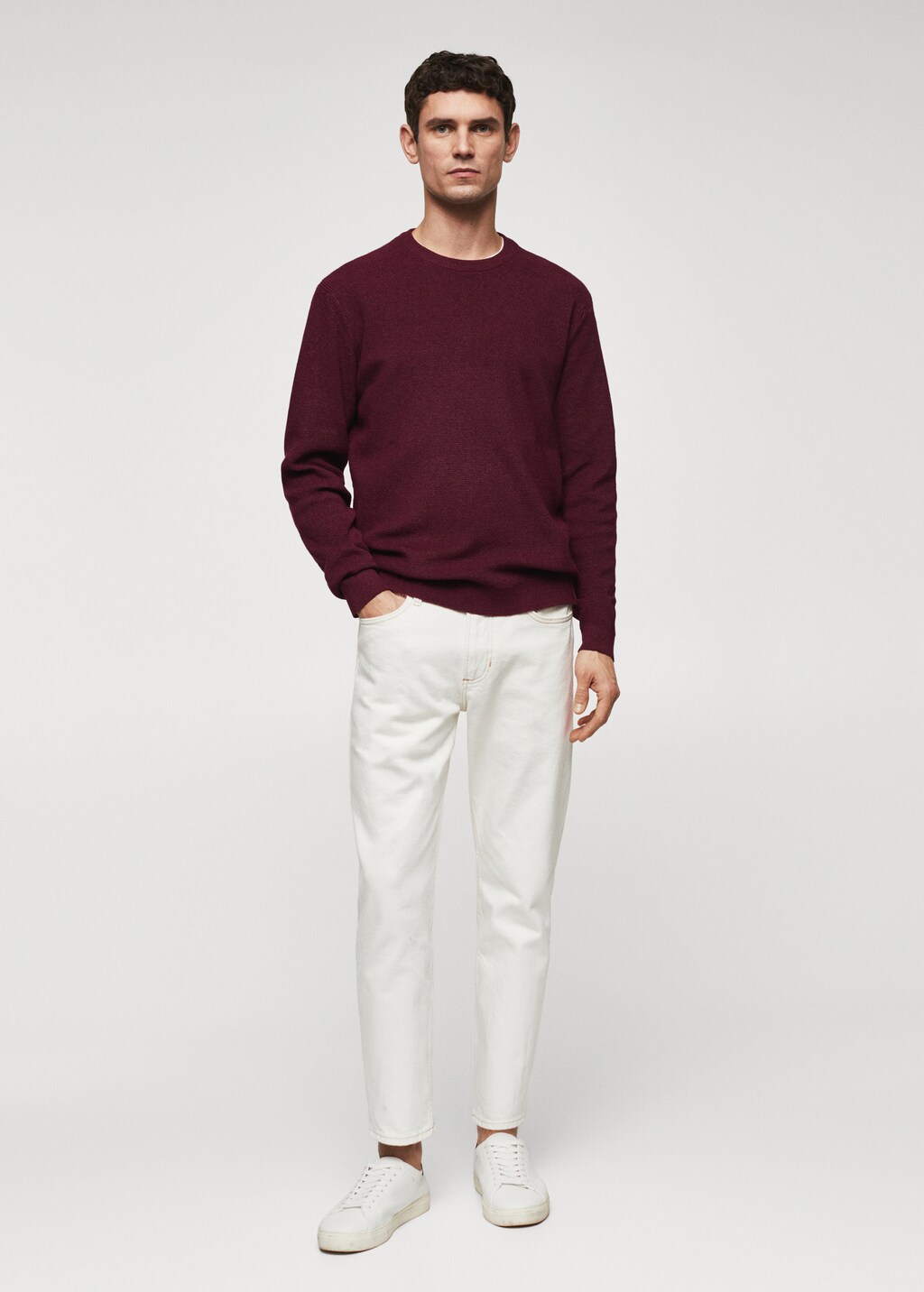 Structured cotton sweater - General plane