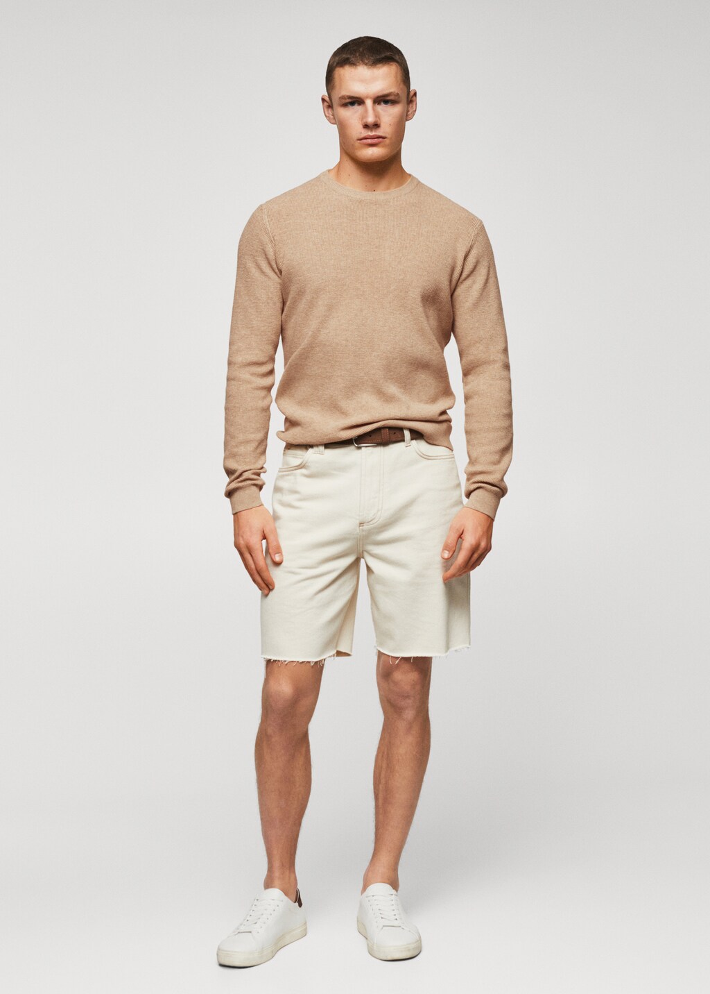 Structured cotton sweater - General plane