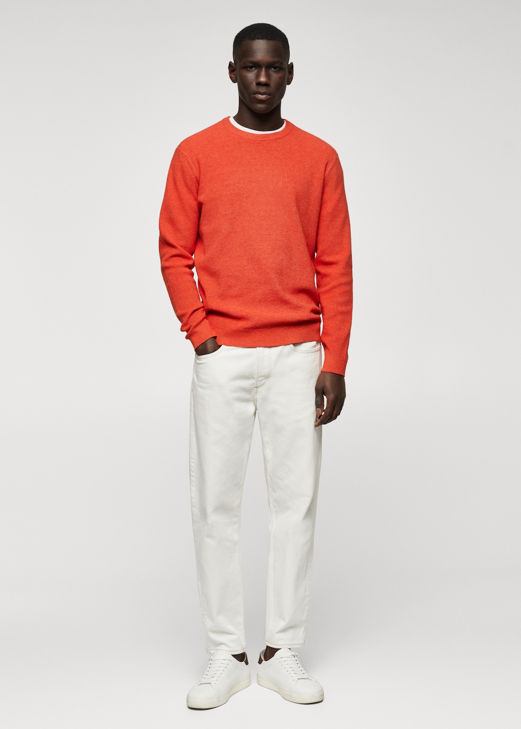 Structured cotton sweater - General plane