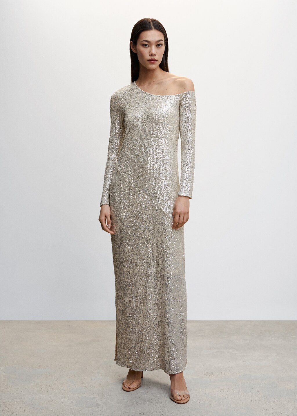 Asymmetric sequin dress - General plane