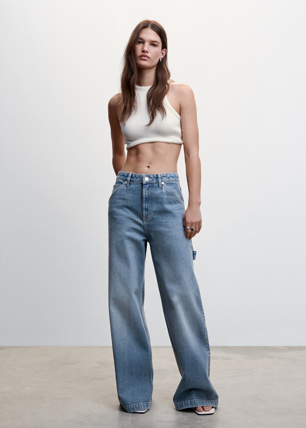 Low waist wideleg jeans - General plane