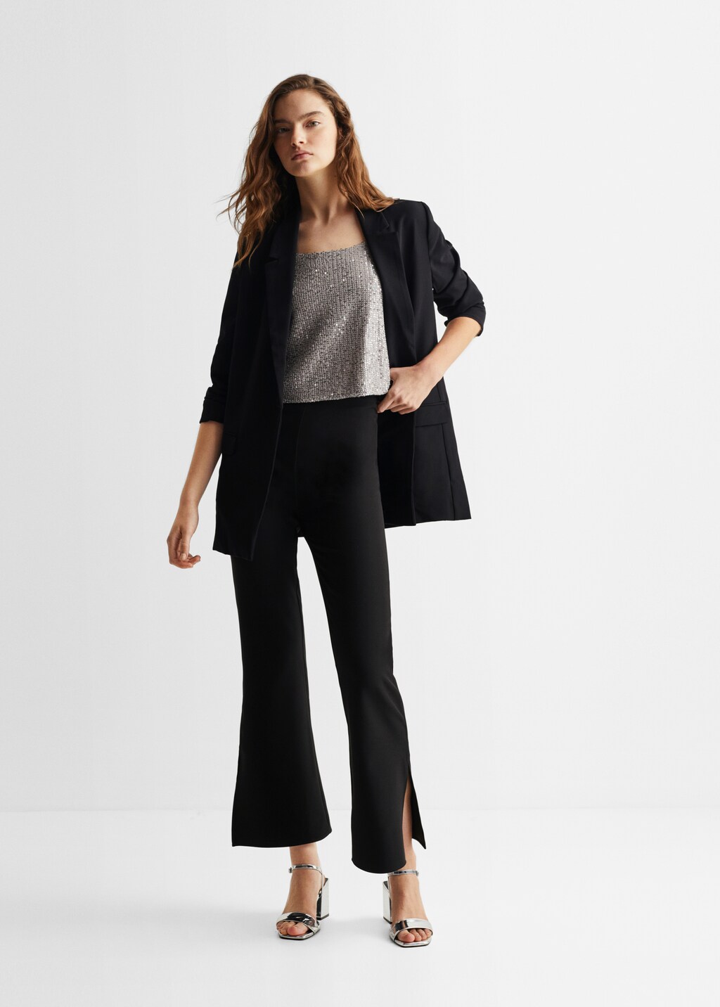 Side slit flowy trousers - General plane