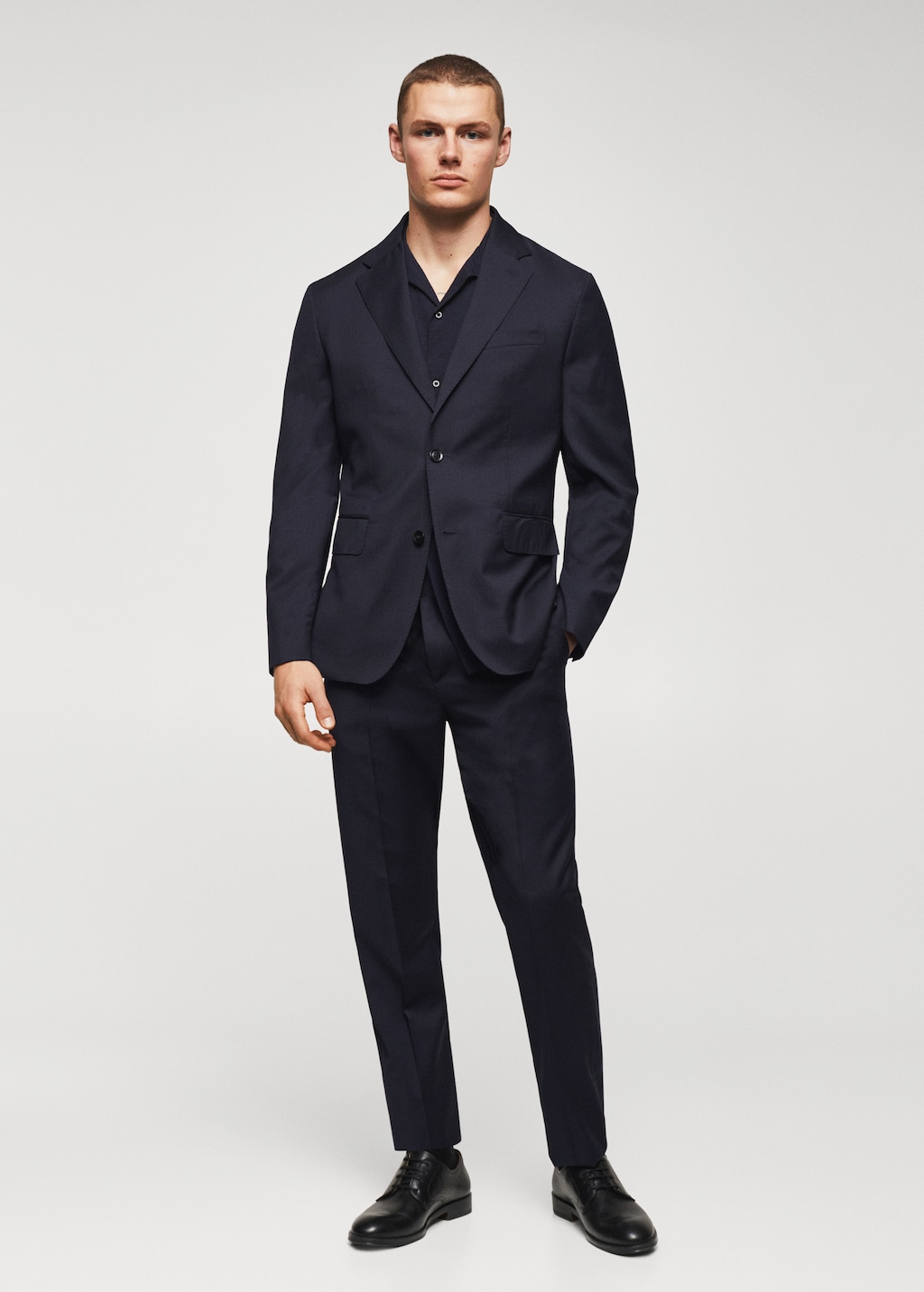 Slim fit virgin wool suit blazer - General plane