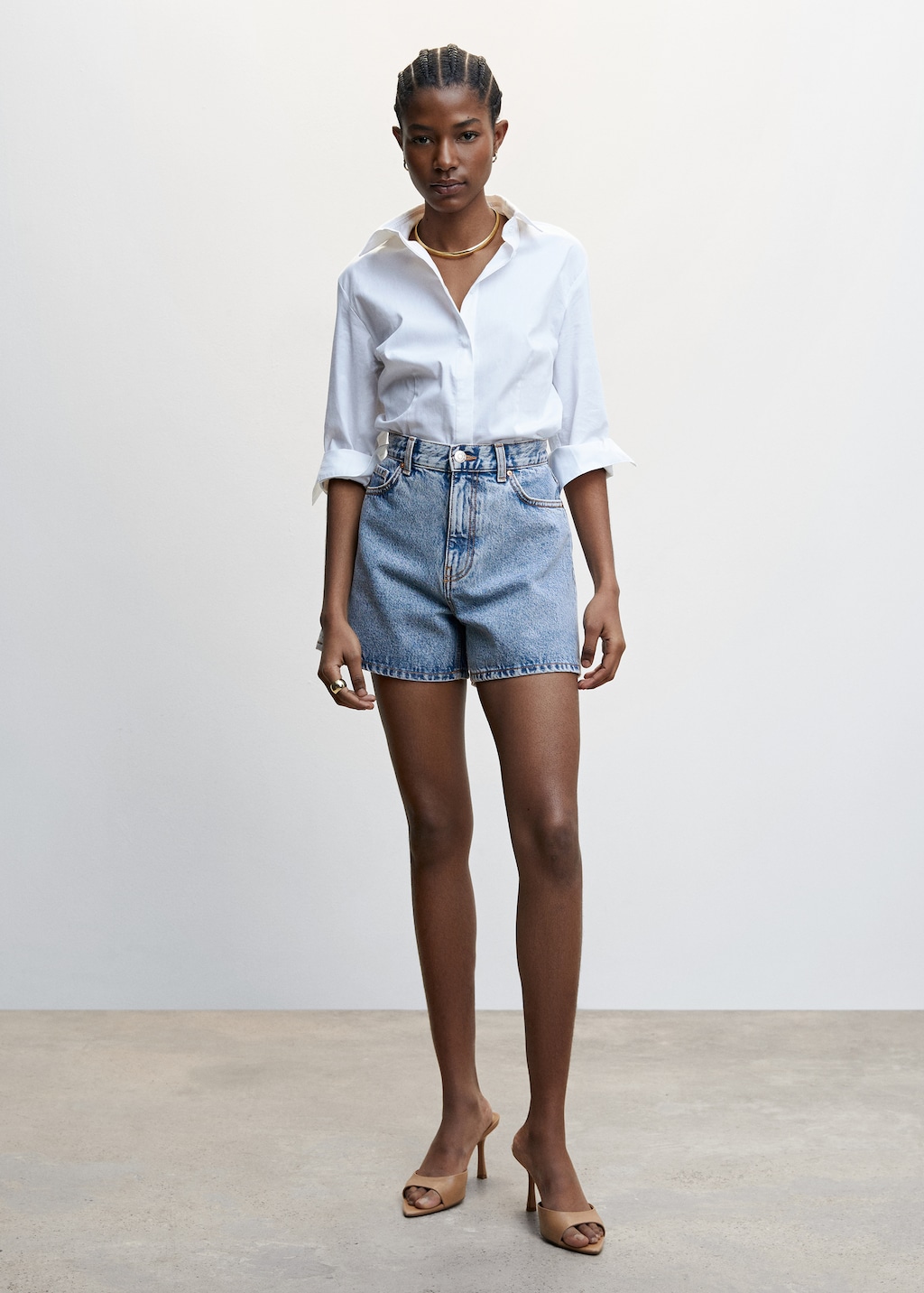 High waisted denim ahorts online