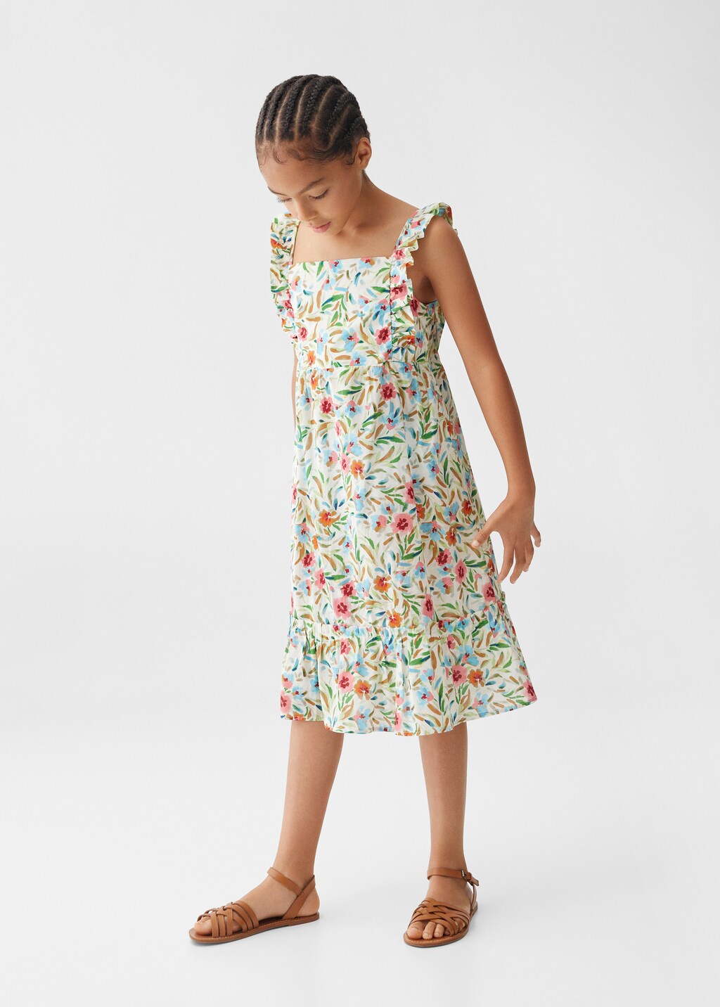 Flowers cotton dress - General plane