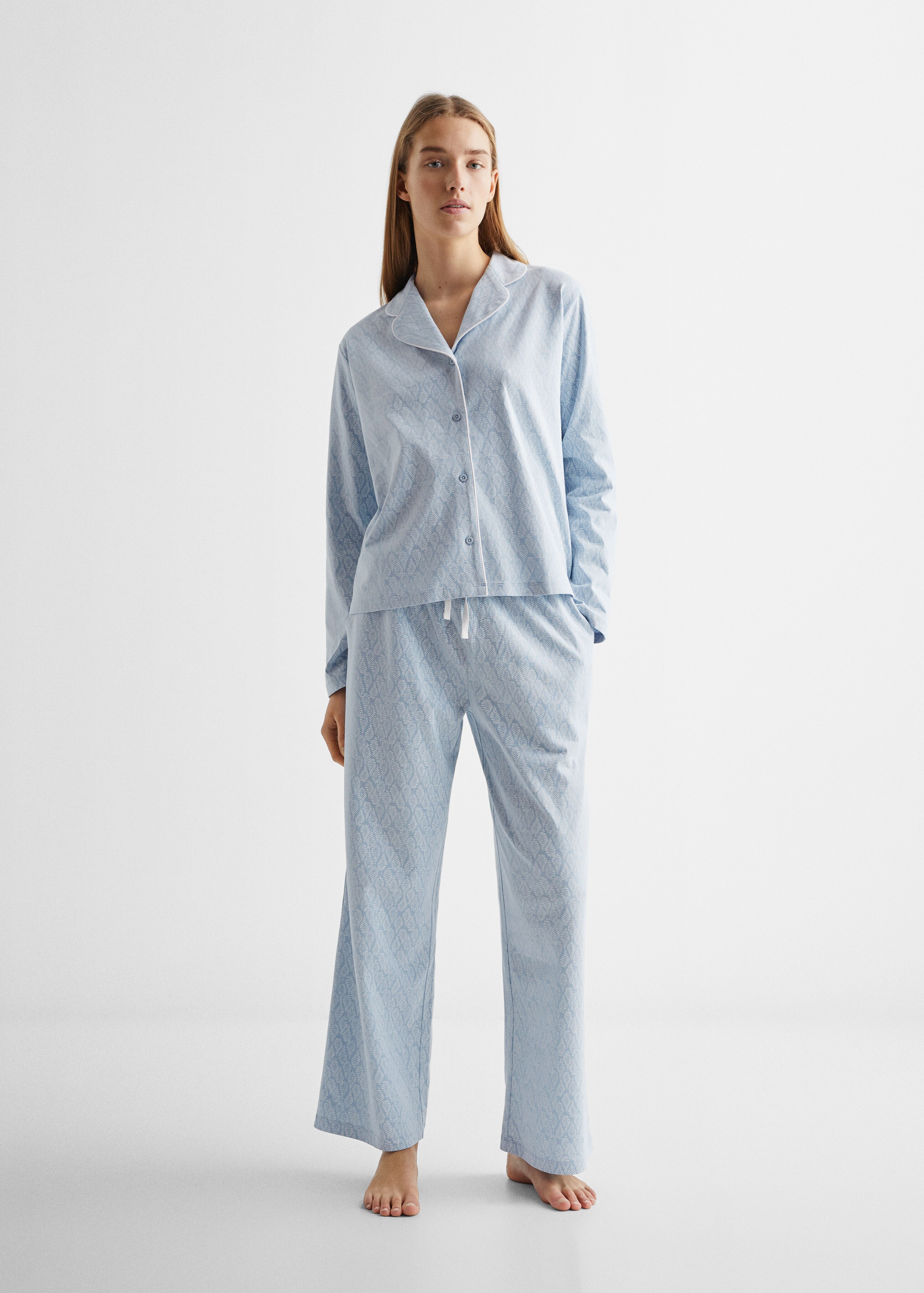 Pyjama-Pack aus gemusterter Baumwolle - Allgemeine Ansicht