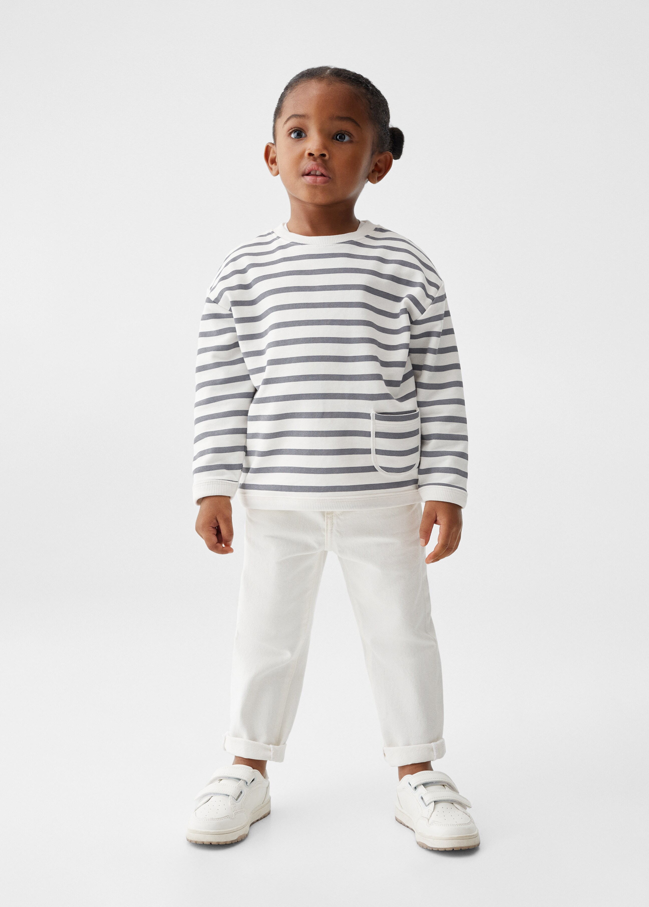 Striped cotton-blend sweatshirt - General plane