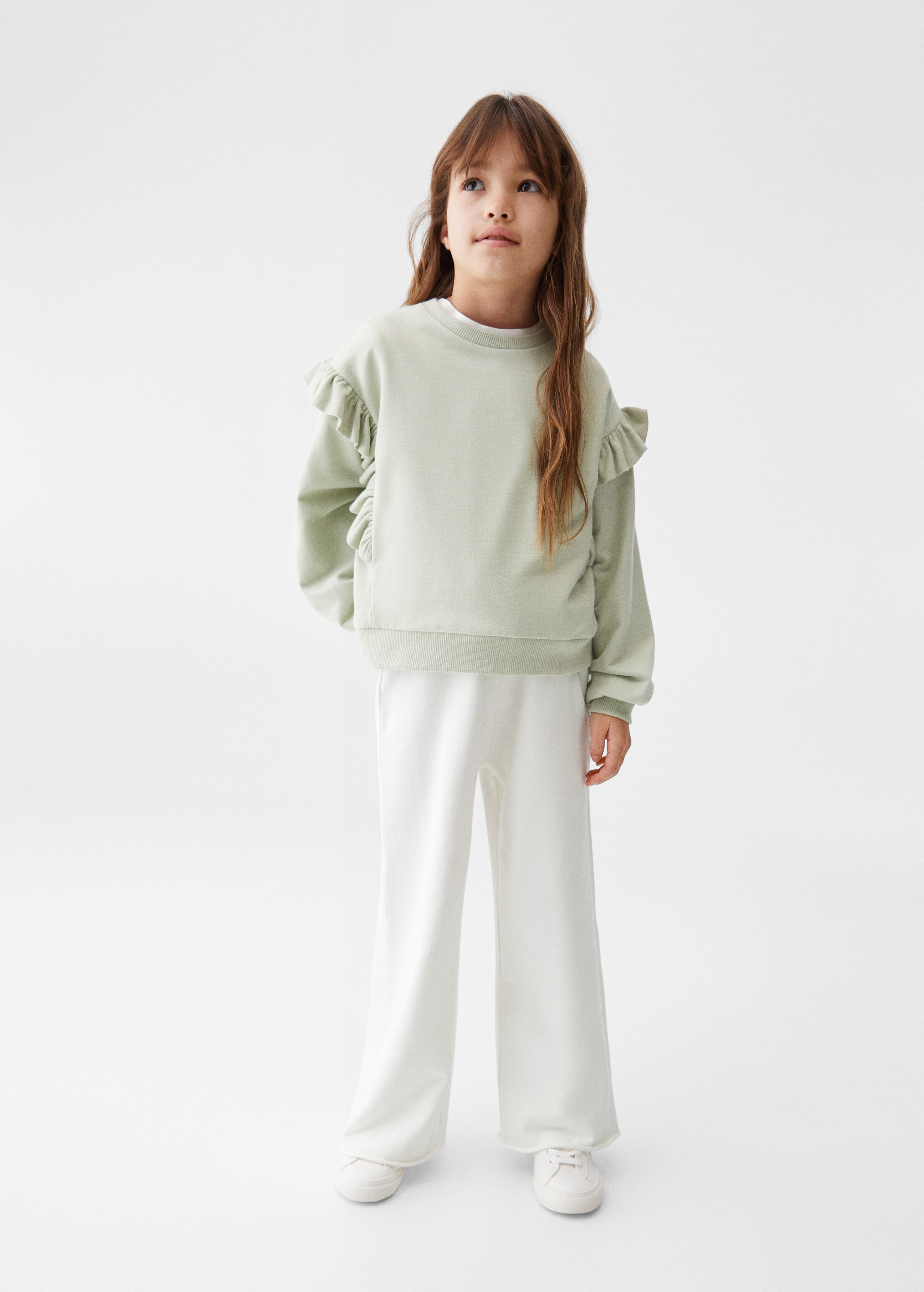 Brushed palazzo trousers - General plane