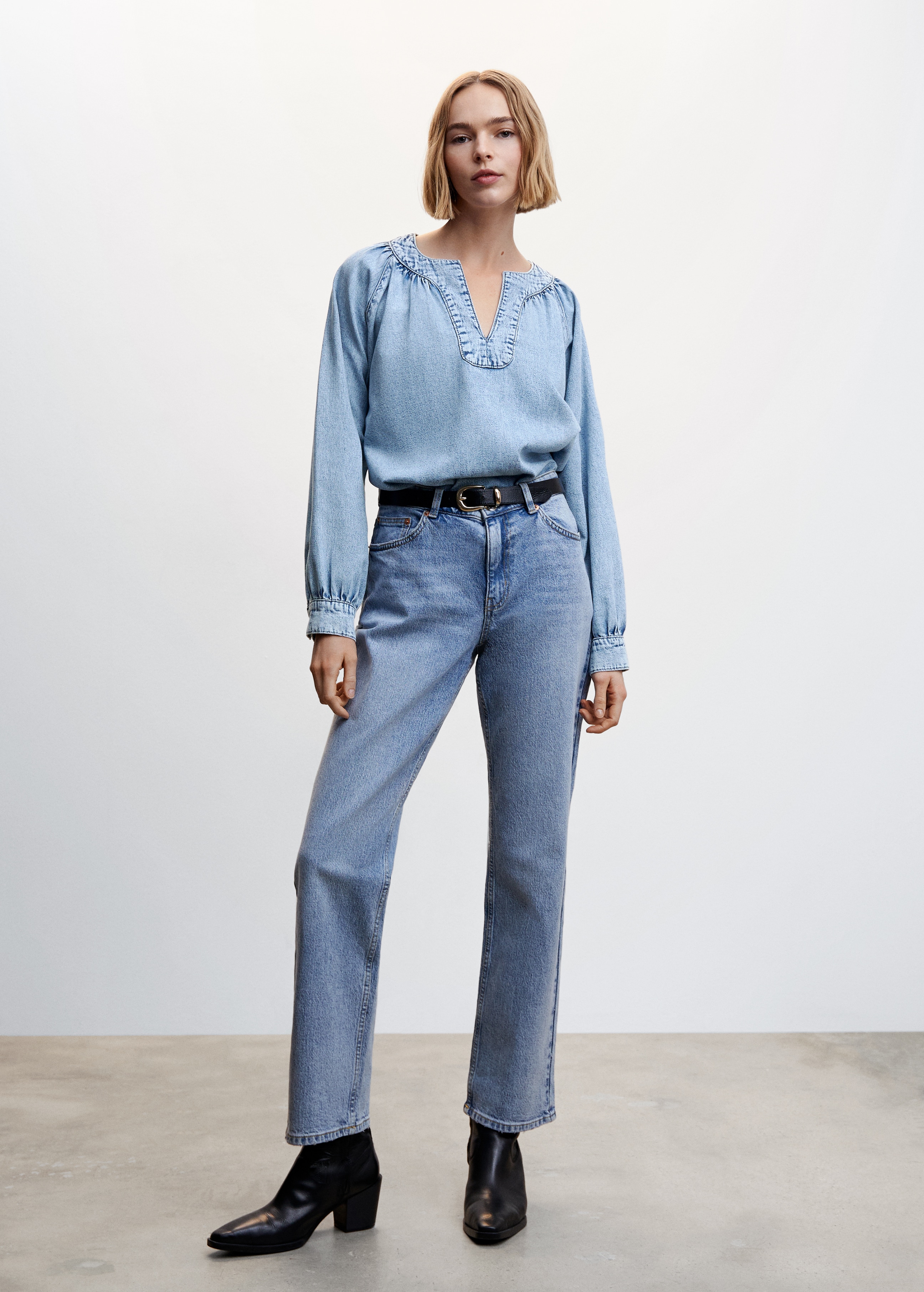 Oversize denim shirt - General plane