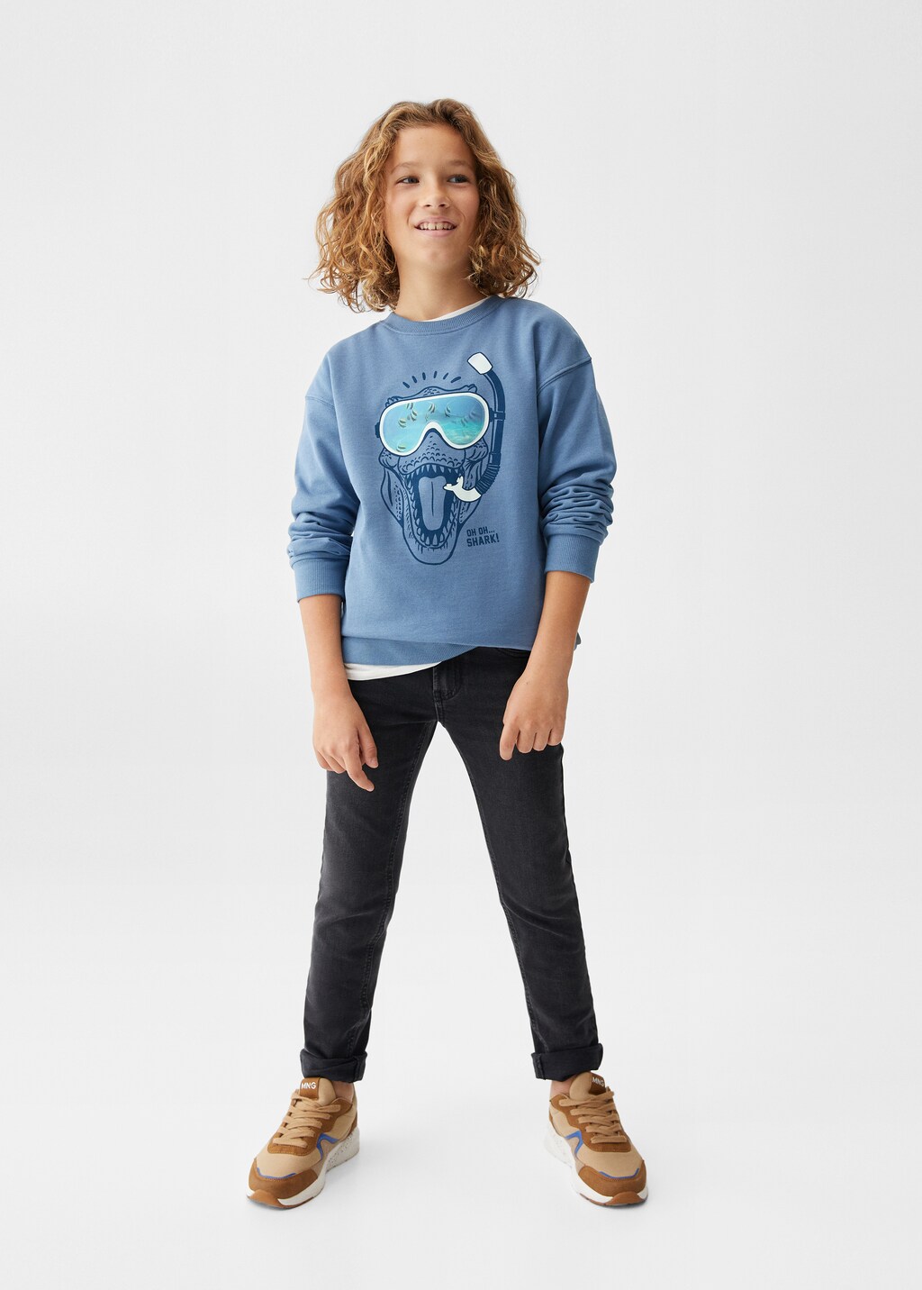 Printed cotton sweatshirt - General plane