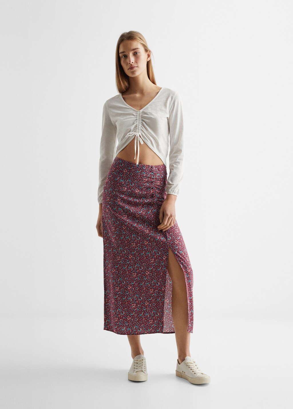 Printed pleated skirt - General plane