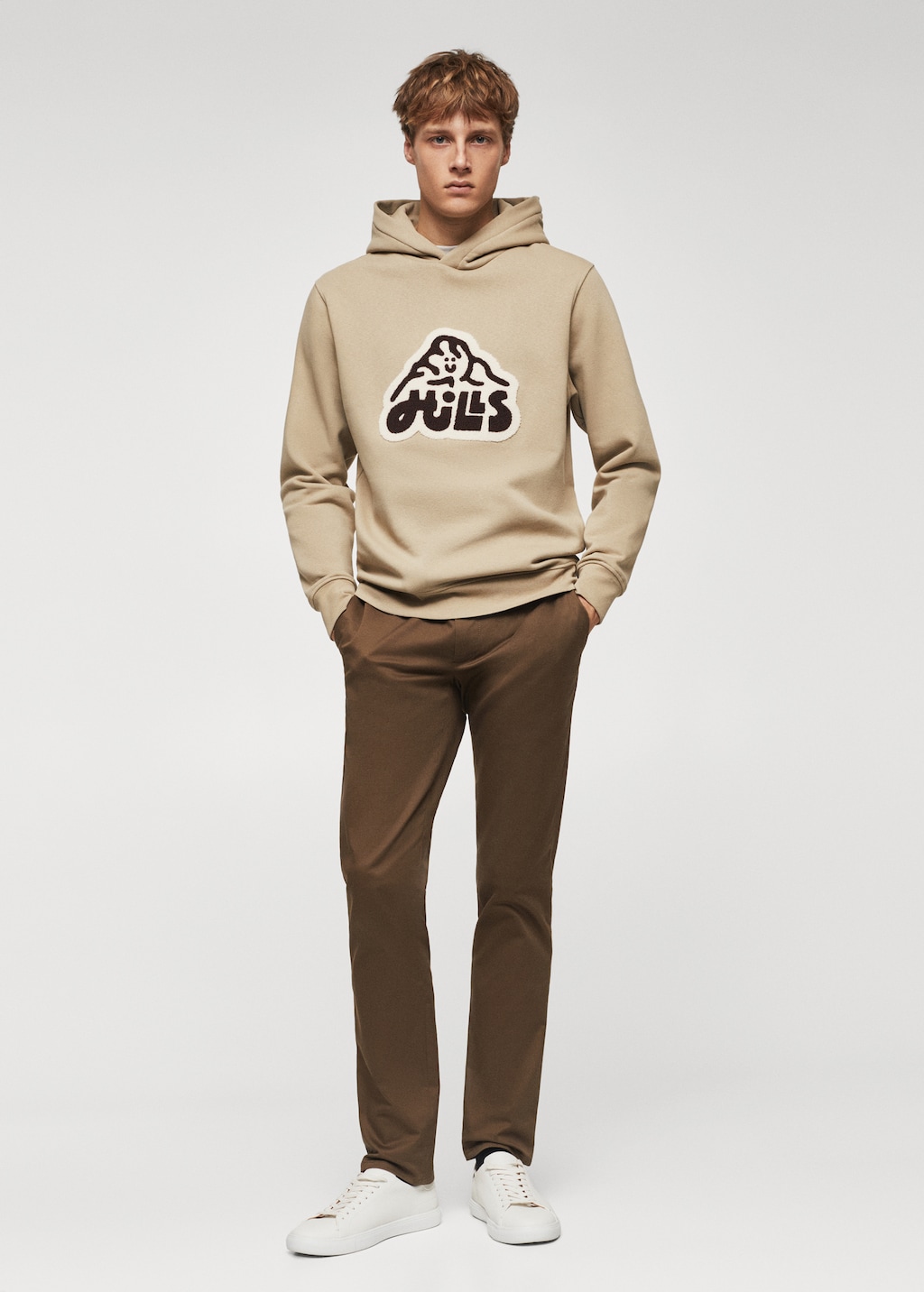 Patch cotton sweatshirt - General plane