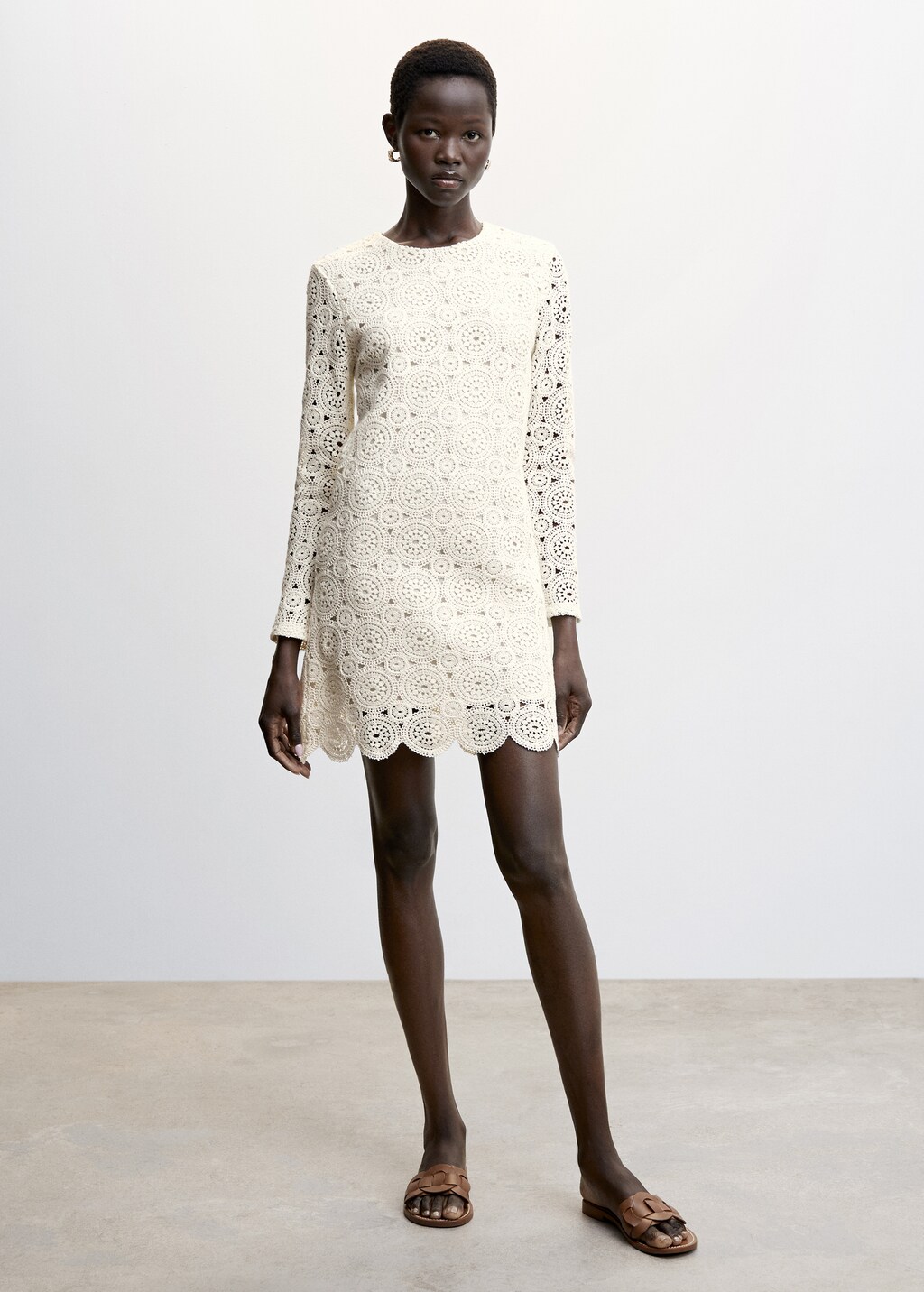 Crochet dress - Woman | MANGO OUTLET USA