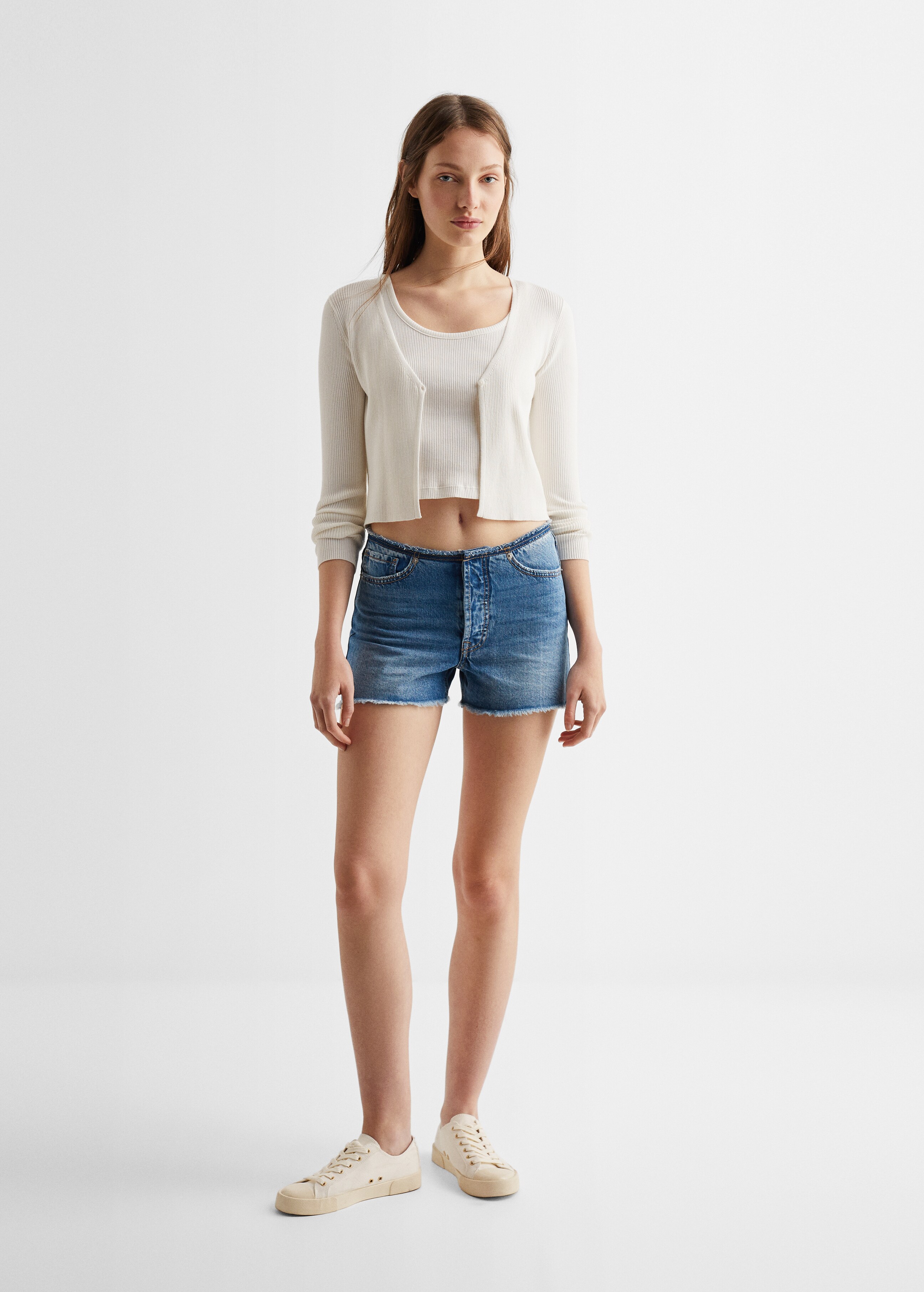 Jeans-Shorts mit mittlerer Bundhöhe - Allgemeine Ansicht