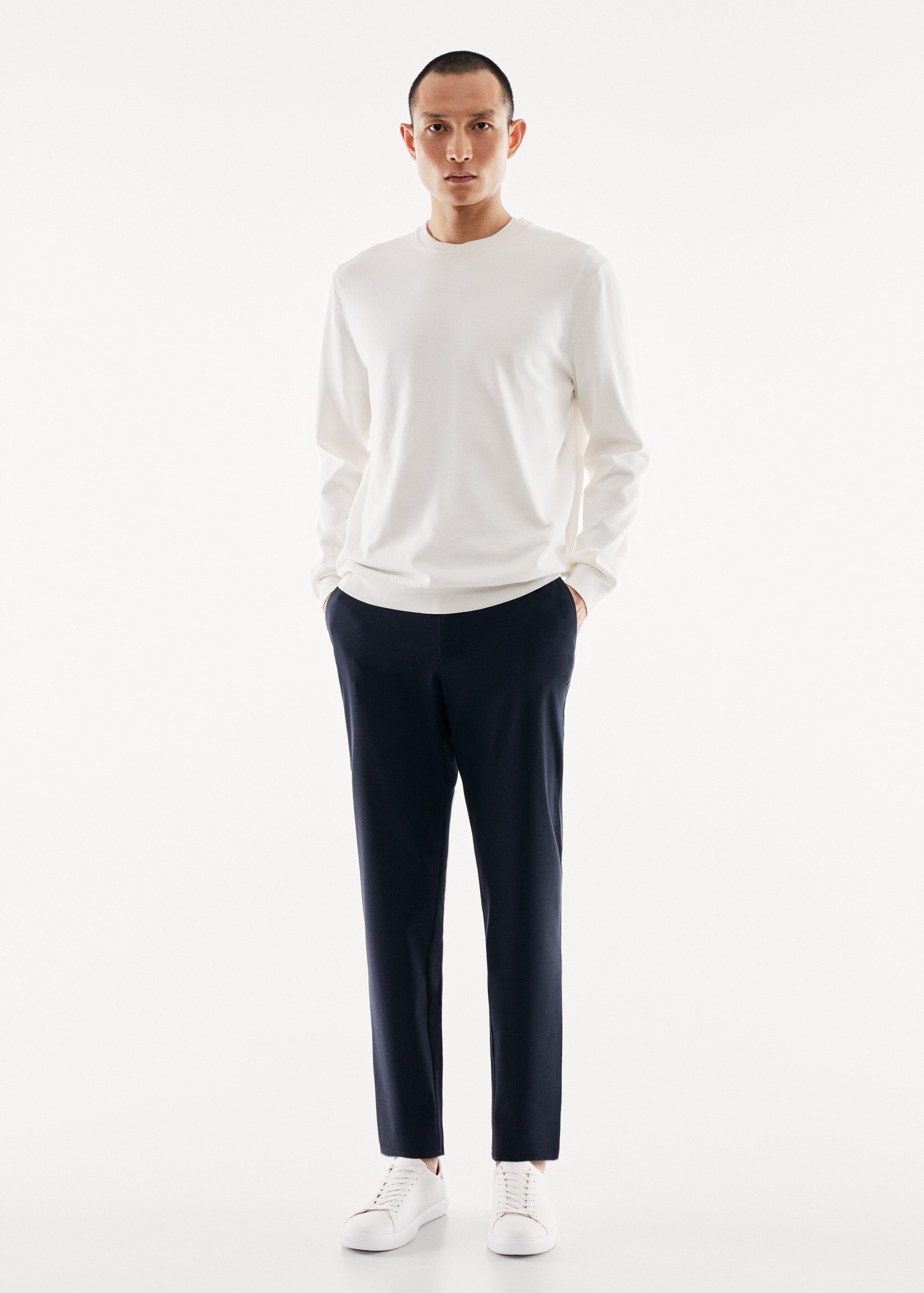 Fine-knit cotton sweater - General plane