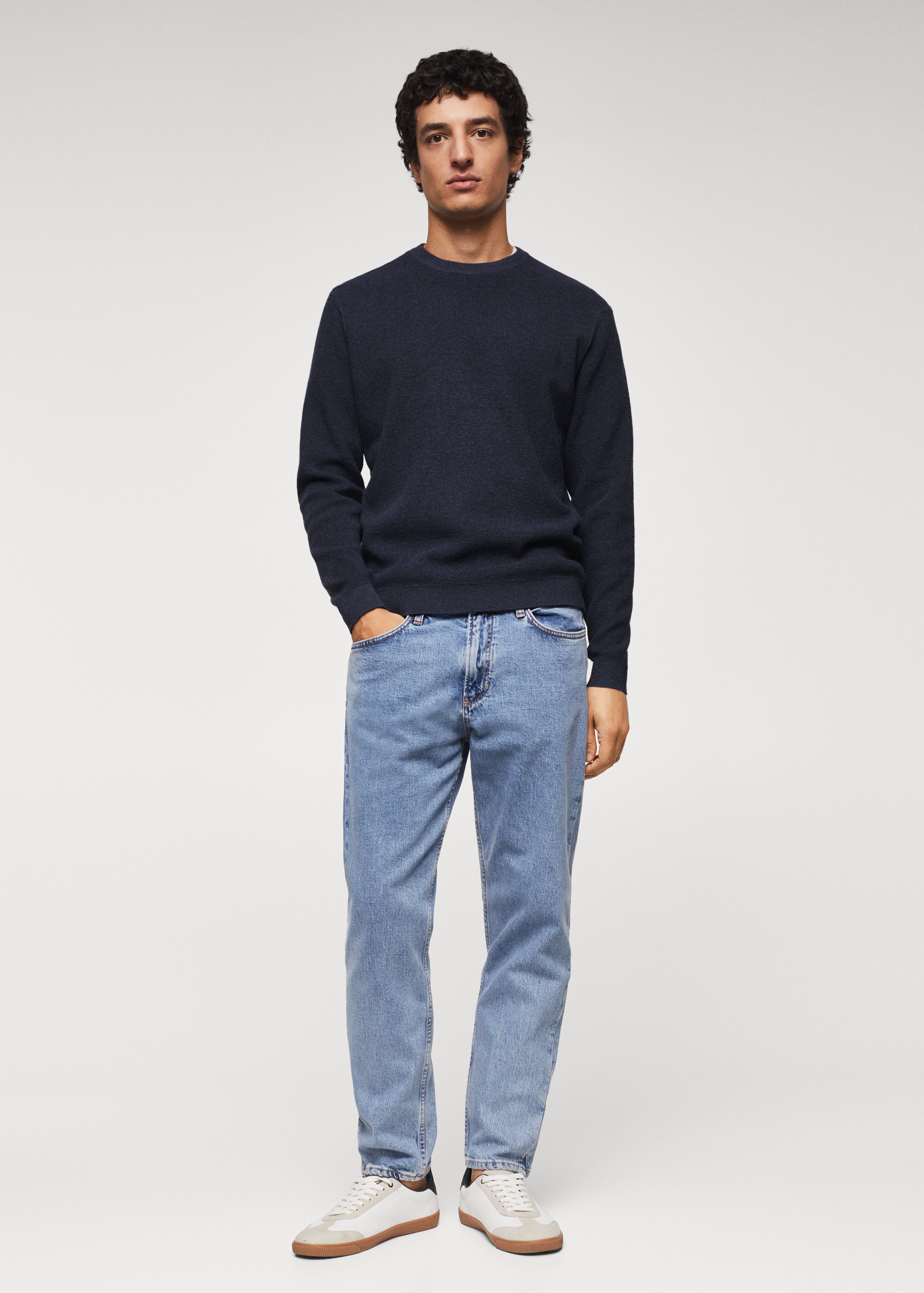Structured cotton sweater - General plane