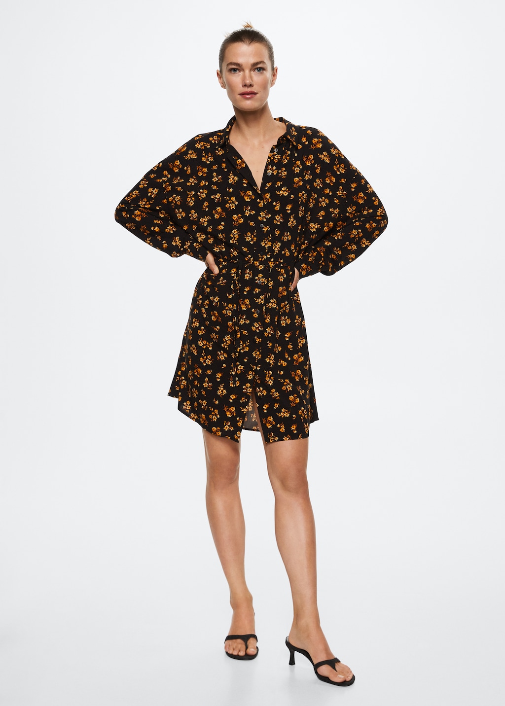 Printed shirt dress - General plane