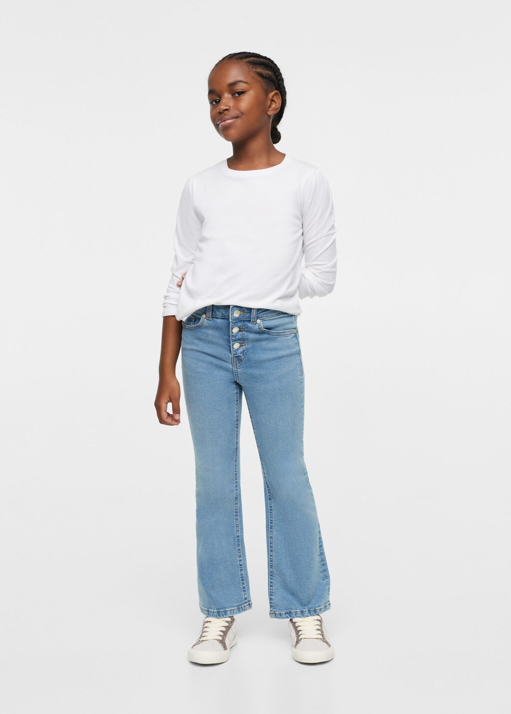 Zara Flared Leggings Met Split Pea