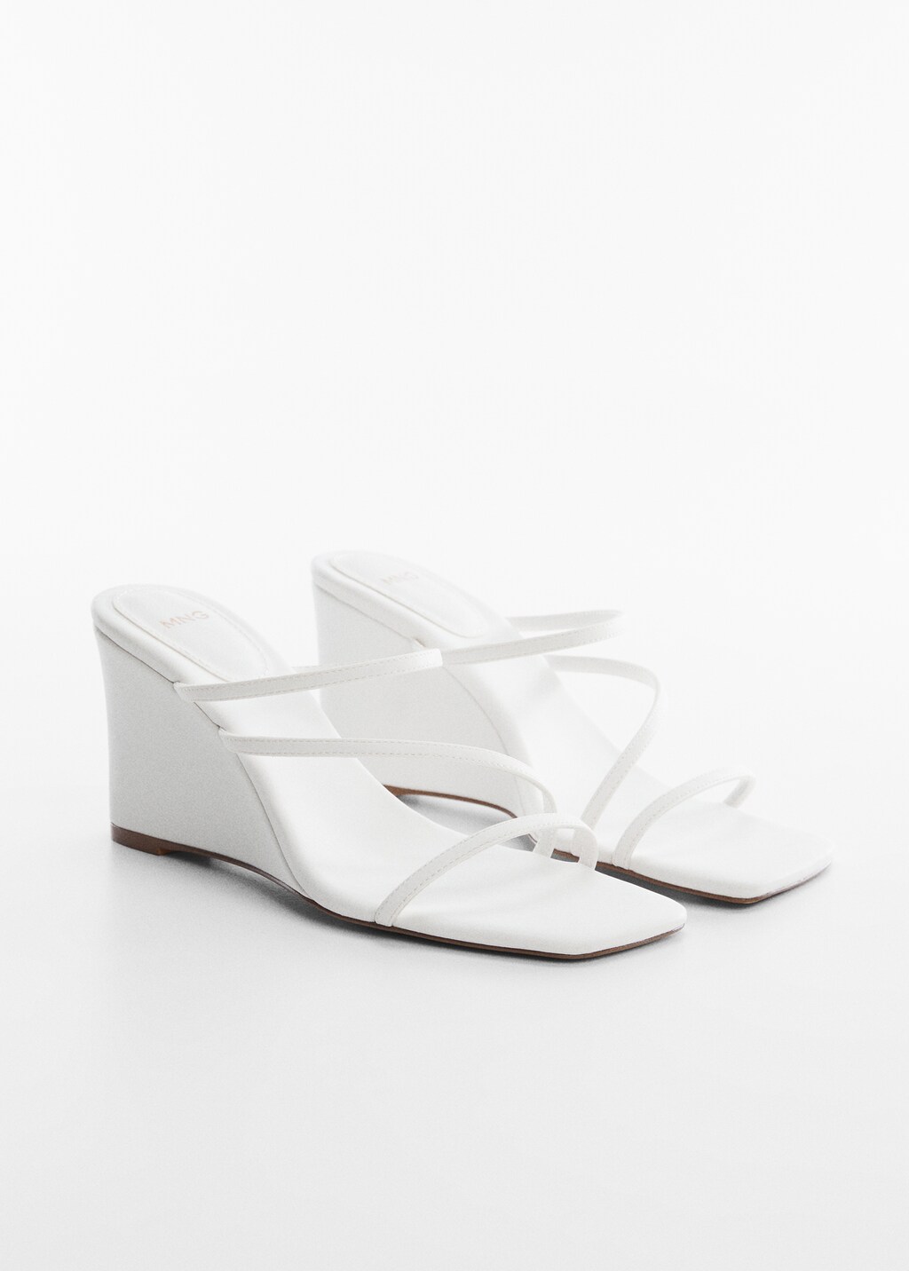 Wedge strips sandals - Medium plane