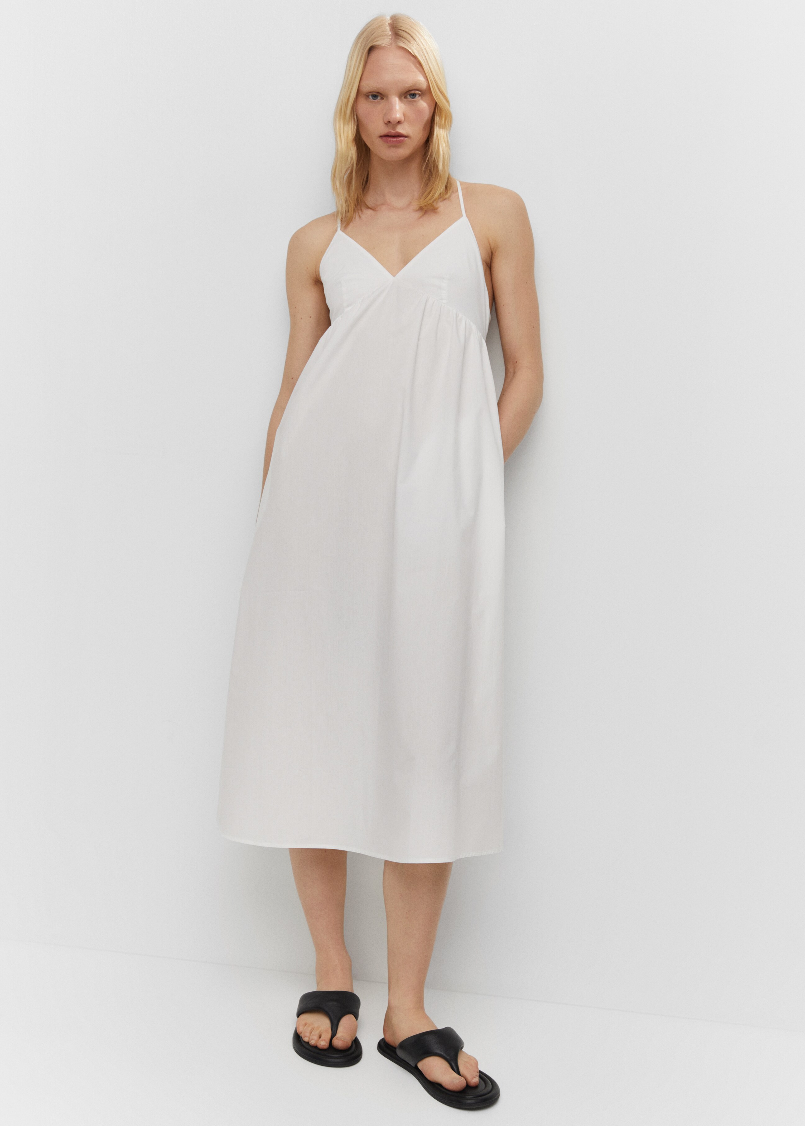 Φόρεμα βαμβάκι χιαστί πλάτη - Λεπτομέρεια του προϊόντος 2