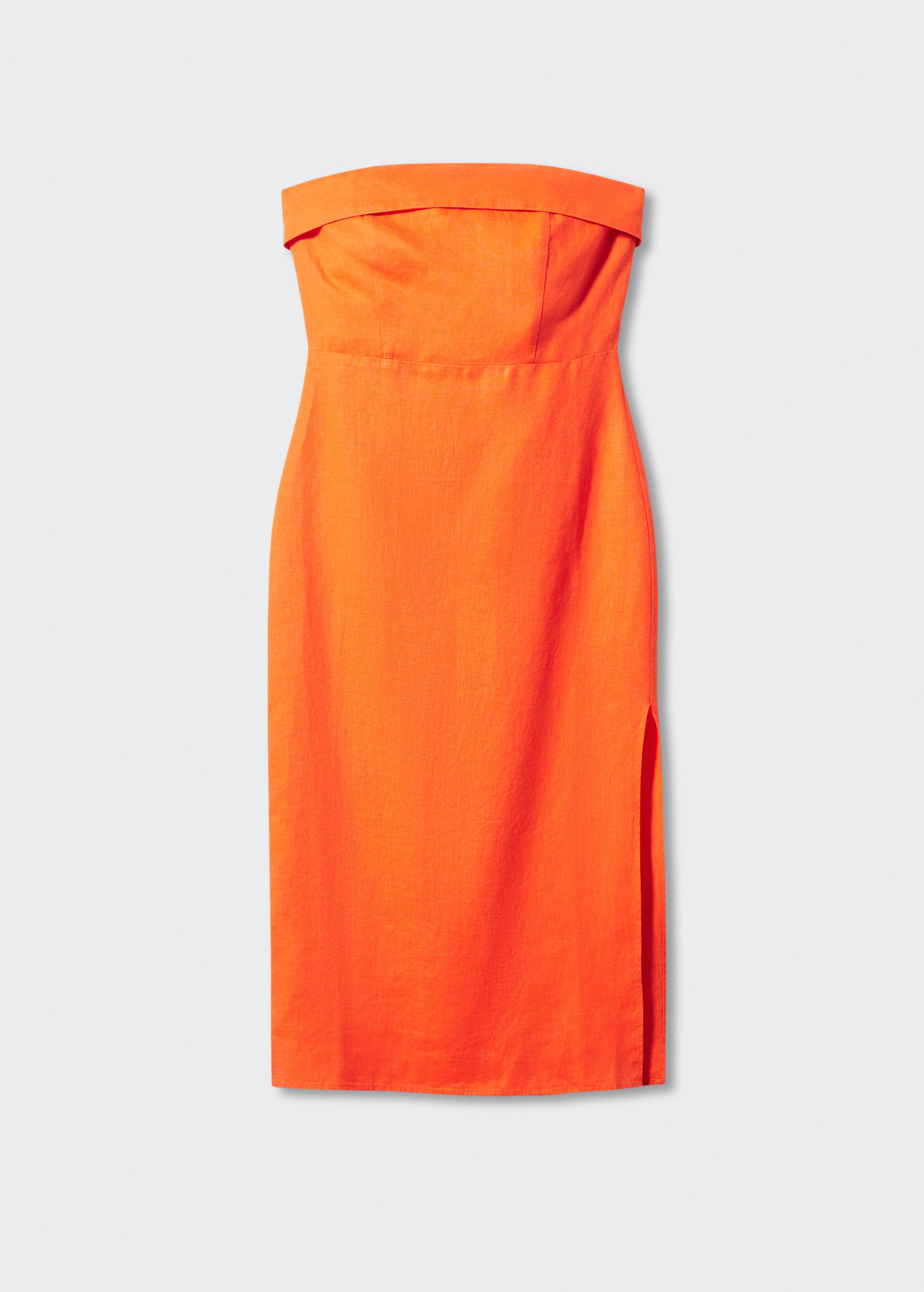 Φόρεμα λινό στράπλες - Προϊόν χωρίς μοντέλο