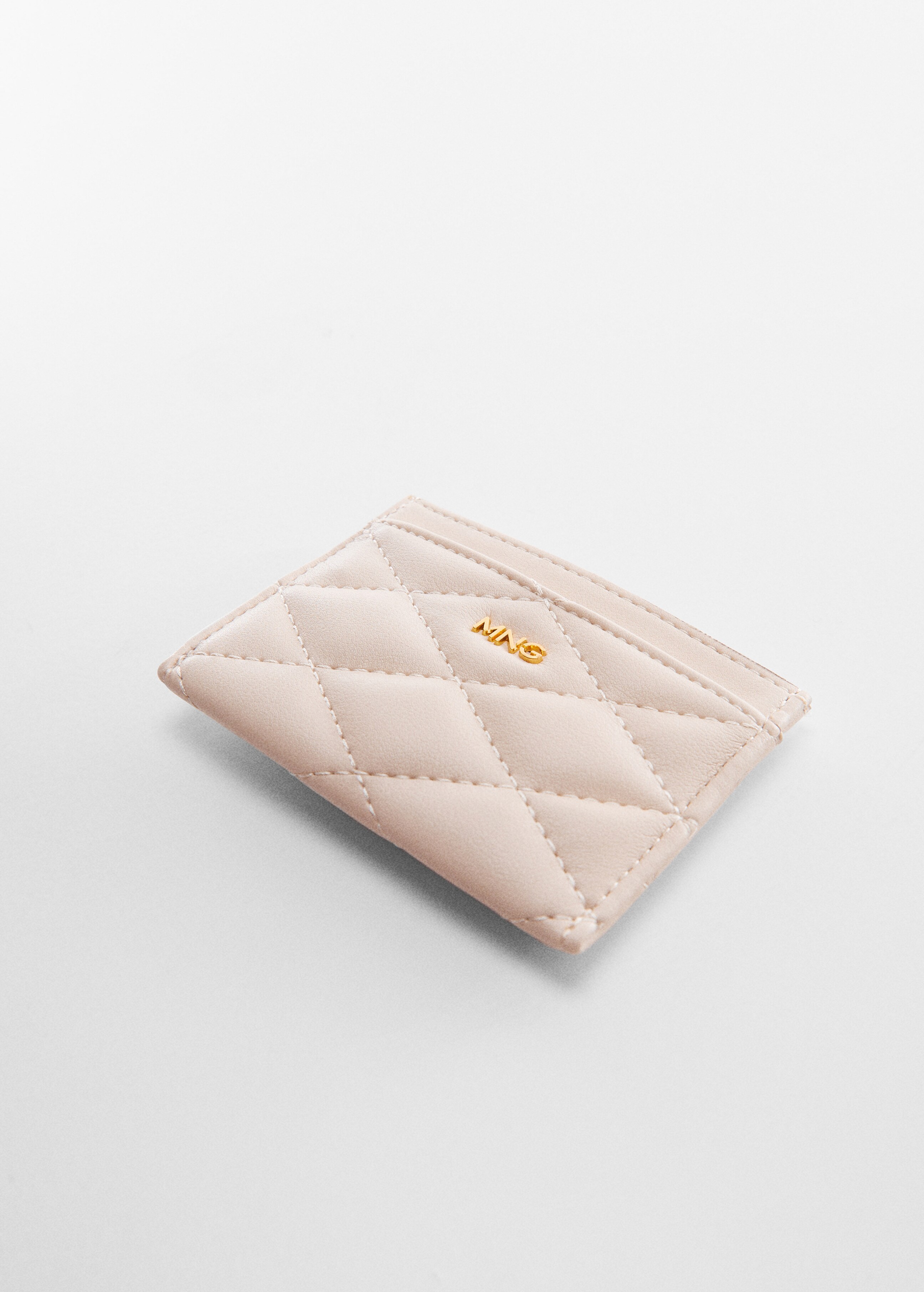 Quilted cardholder with logo - Medium plane