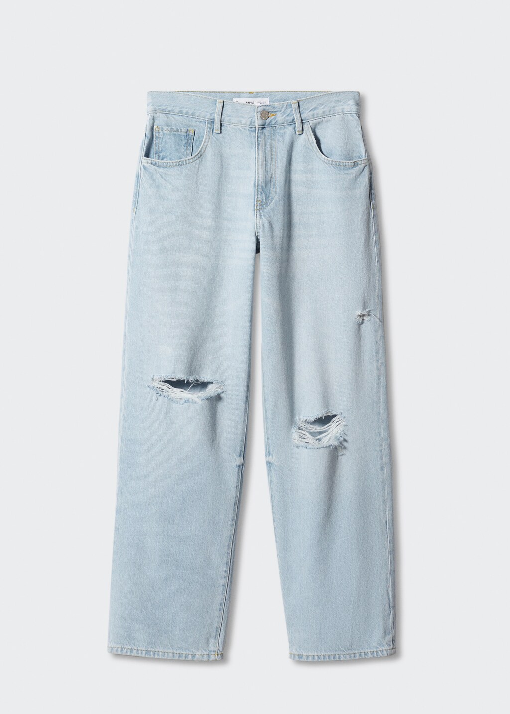 Wideleg jeans met decoratieve scheuren - Artikel zonder model