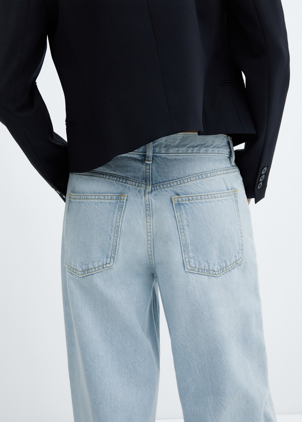 Decorative ripped wideleg jeans - Details of the article 4