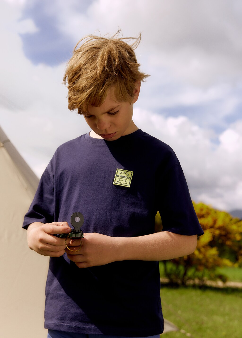 Tryckt bomull-blandning t-shirt - Detaljer om artikeln 5