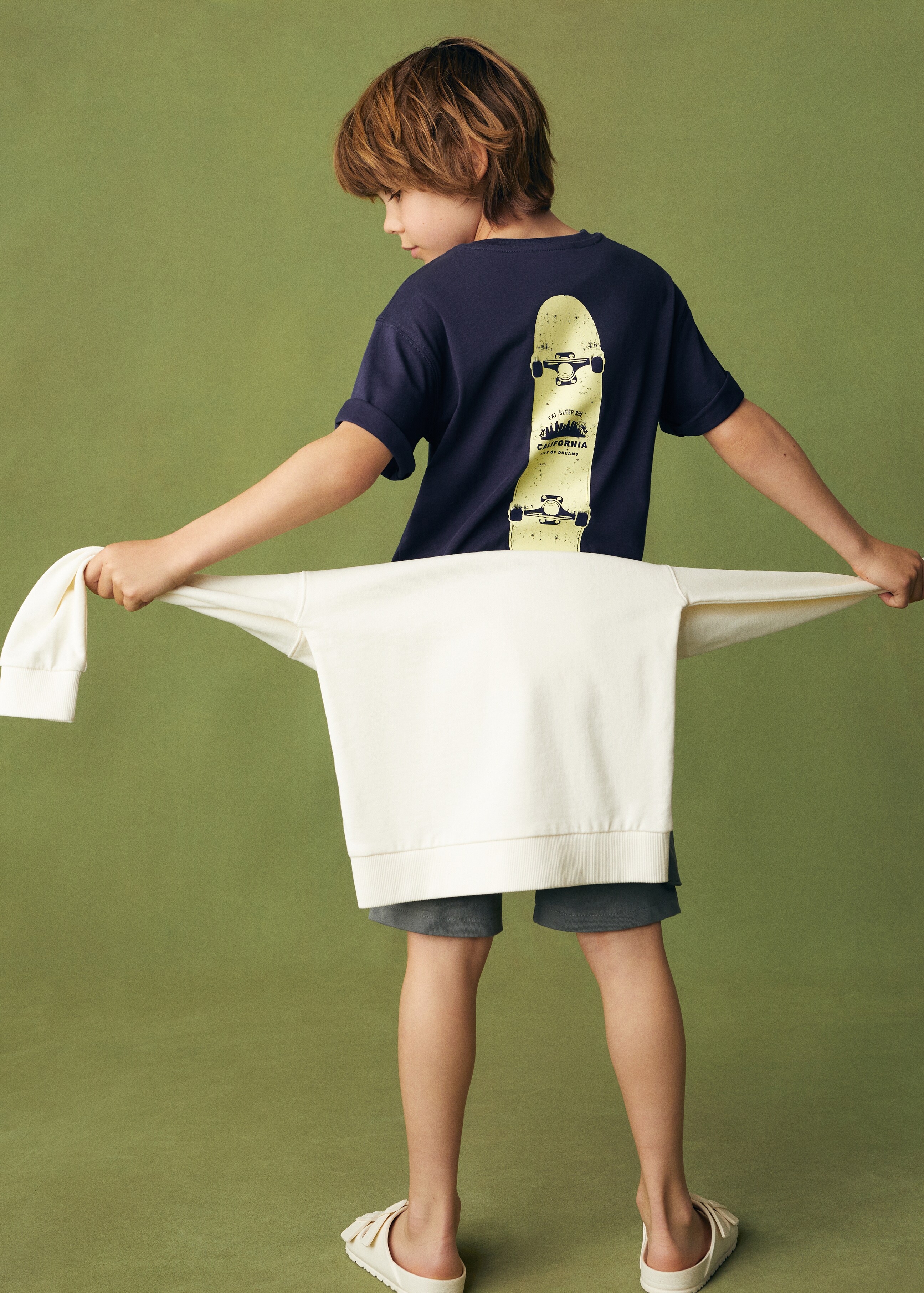 Printed cotton-blend T-shirt - Reverse of the article
