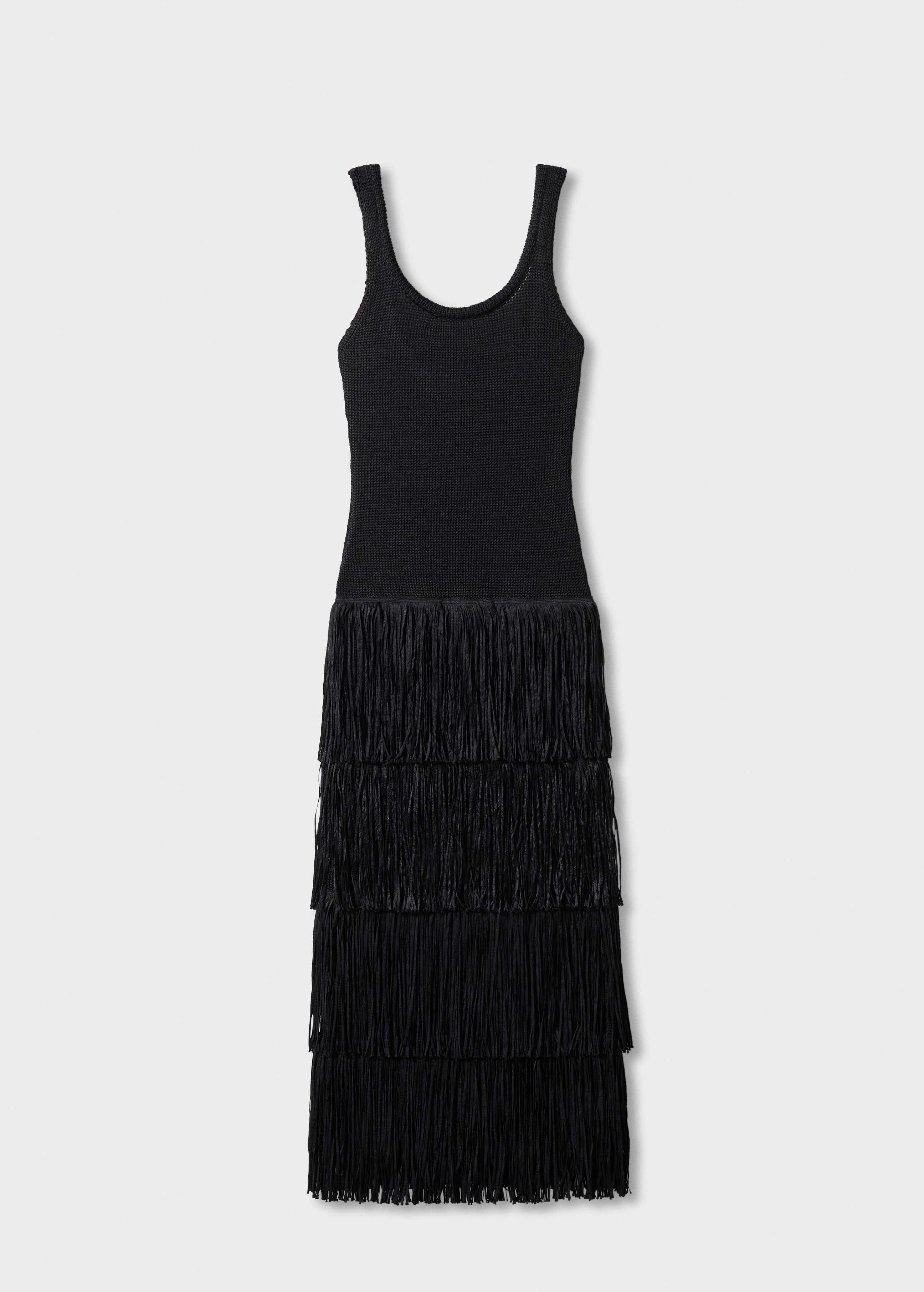 Knitted dress with fringe design - Article without model