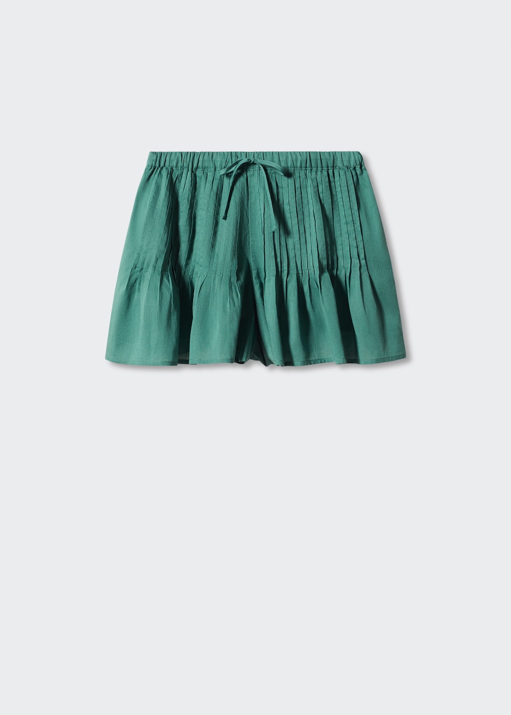 Pleated cotton shorts - Article without model