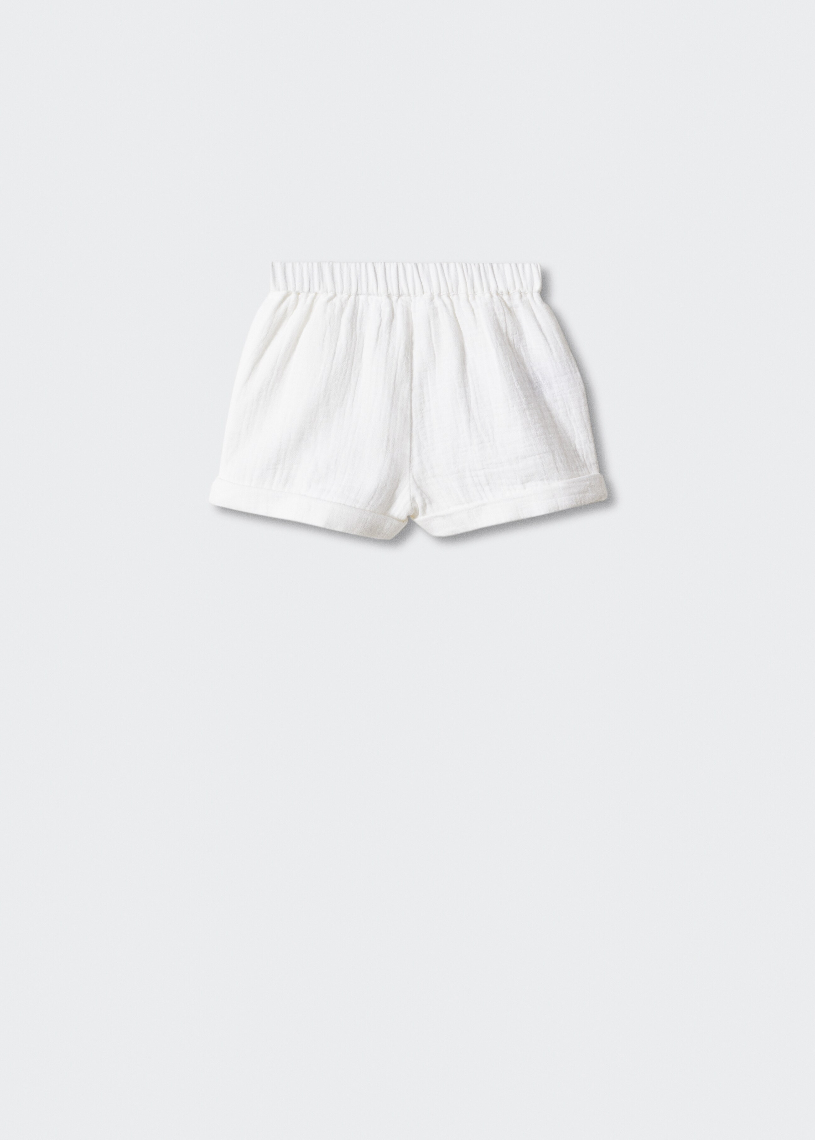 Stretch cotton shorts - Reverse of the article