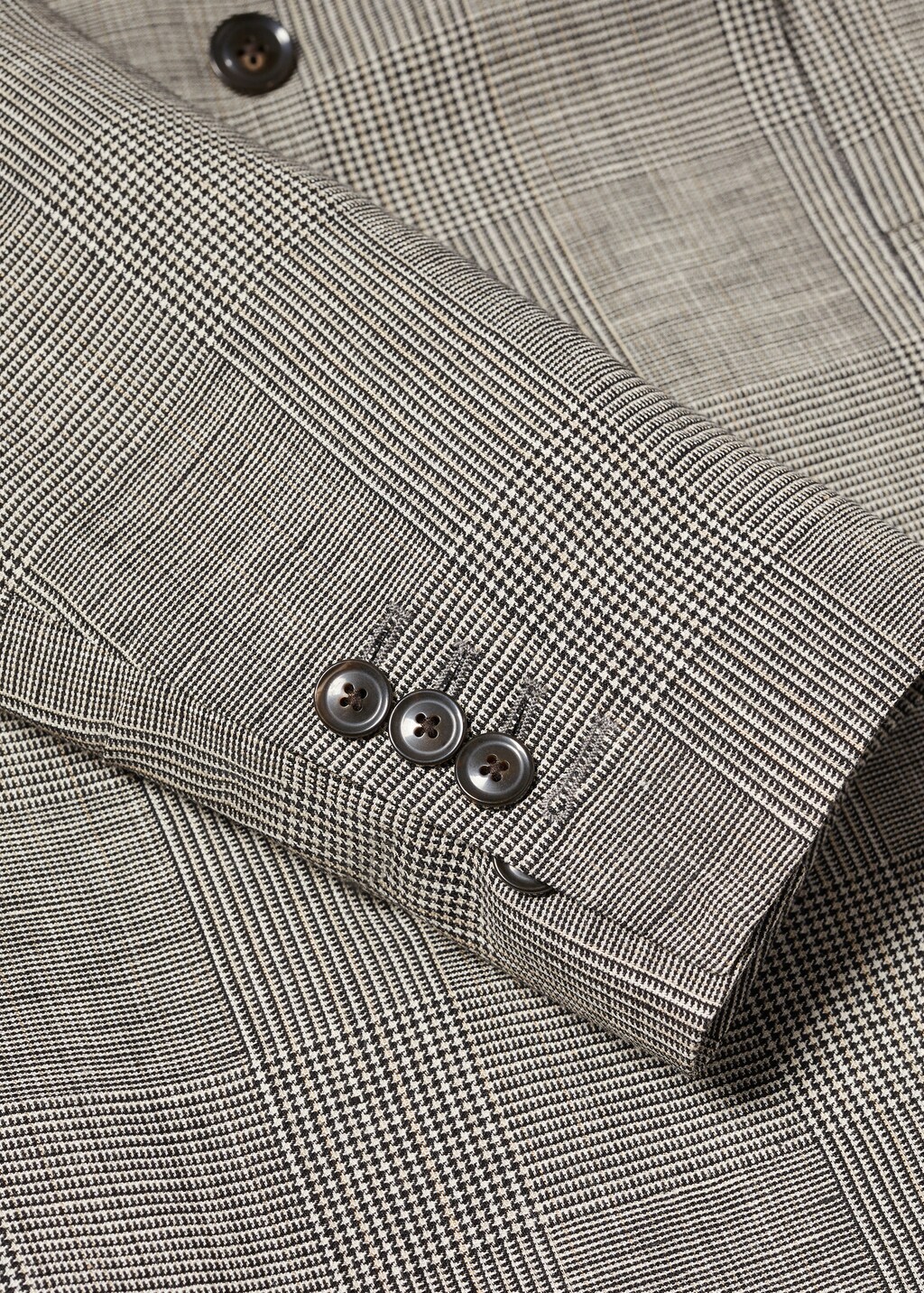 Check linen suit jacket - Details of the article 0