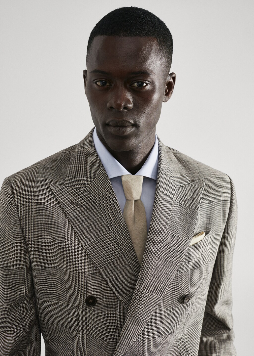 Check linen suit jacket - Details of the article 1