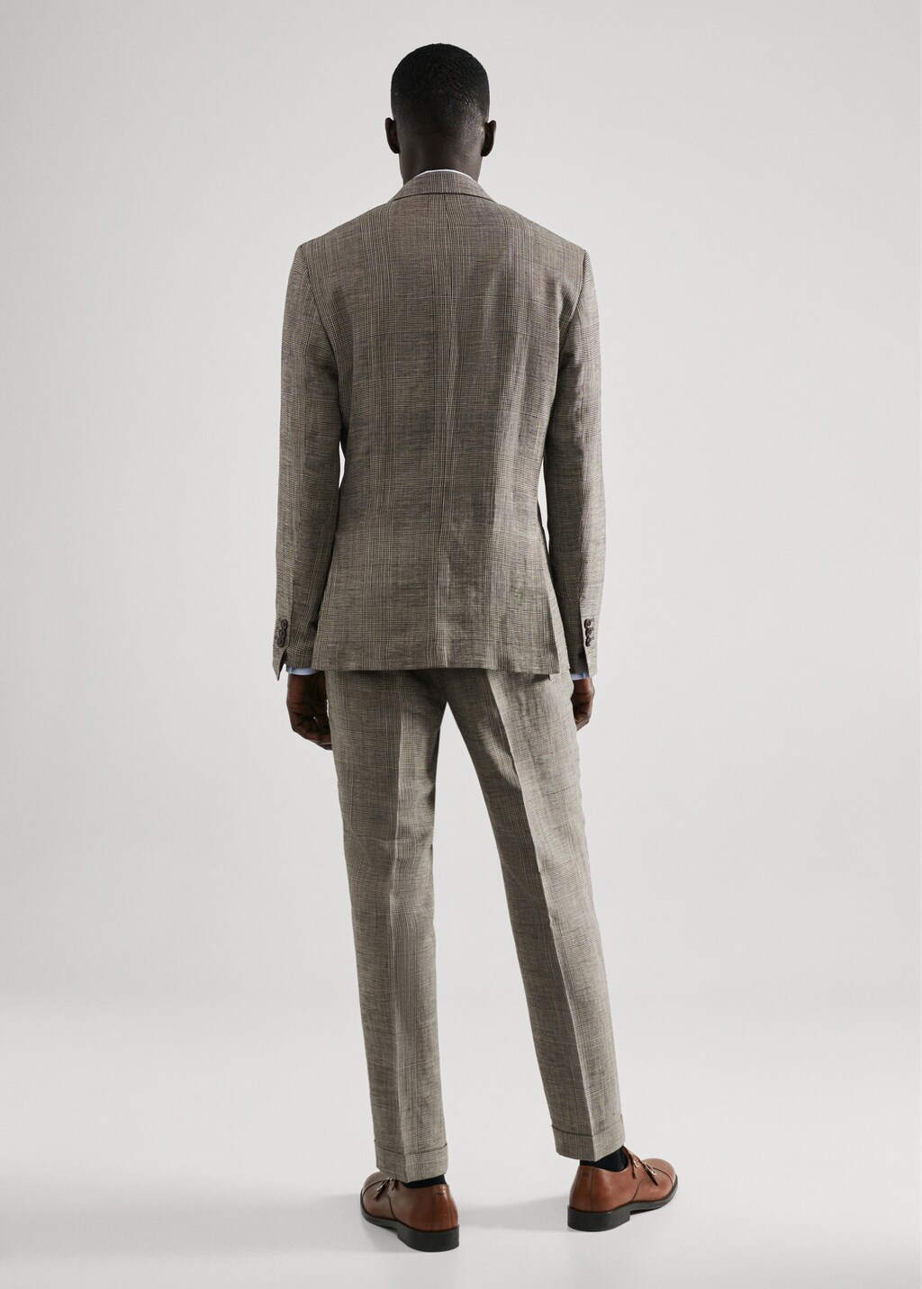 Check linen suit jacket - Reverse of the article