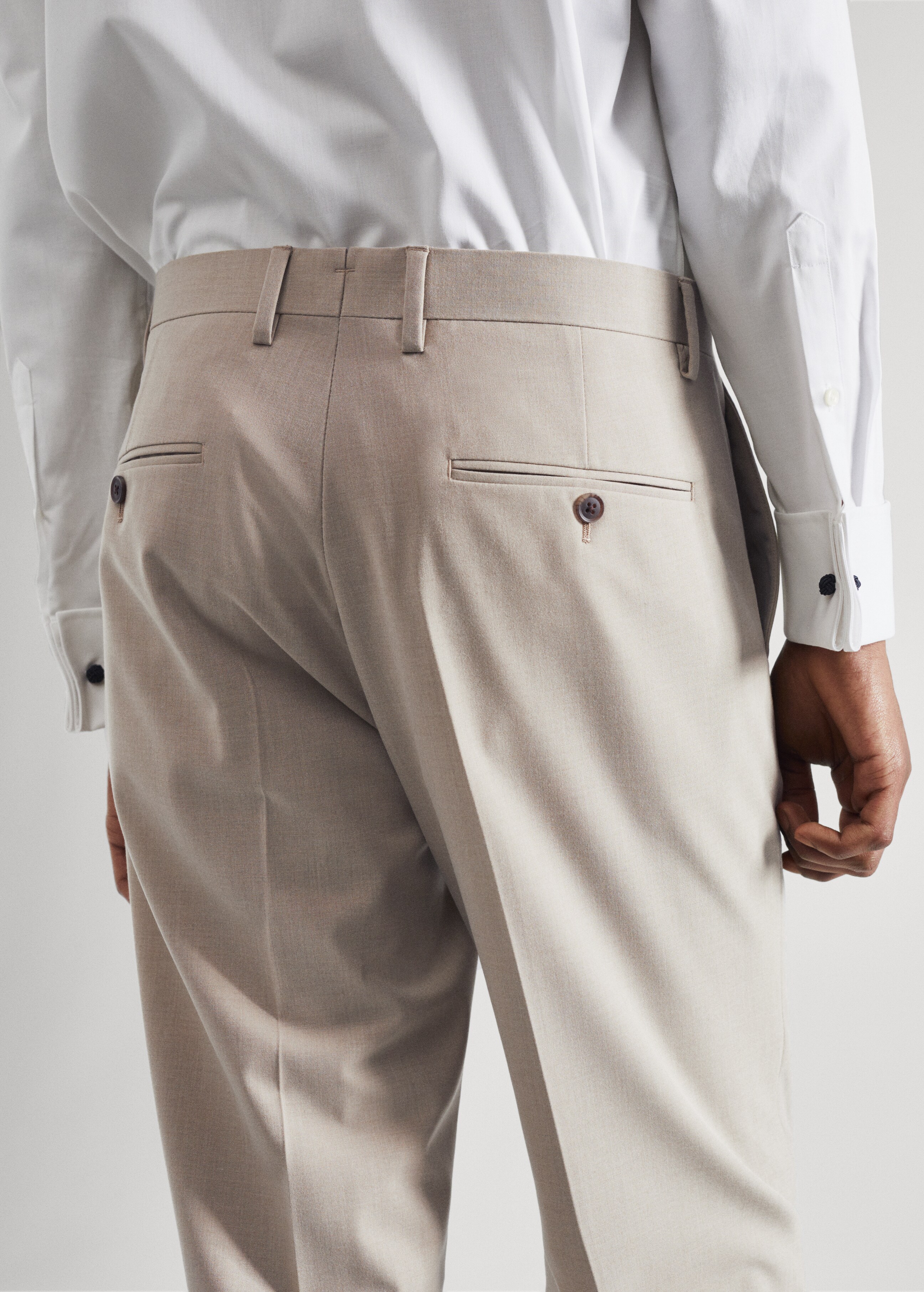 Pantalón traje slim fit tejido strech - Detalle del artículo 2